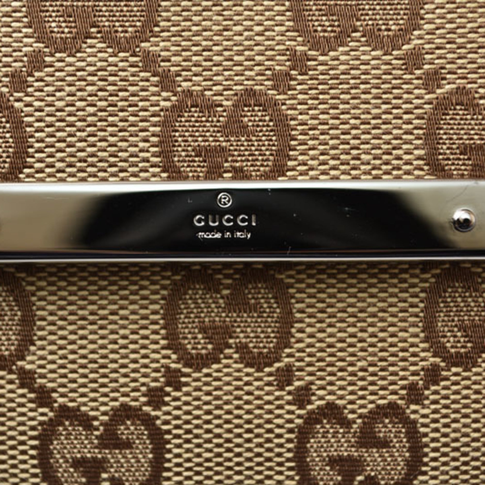 Gucci Beige Brown Gg Canvas Coin Purse/Coin Case (Pre-Owned)
