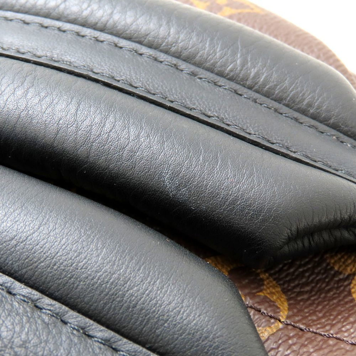 Louis Vuitton Black Brown Canvas Leather Backpack (Pre-Owned)