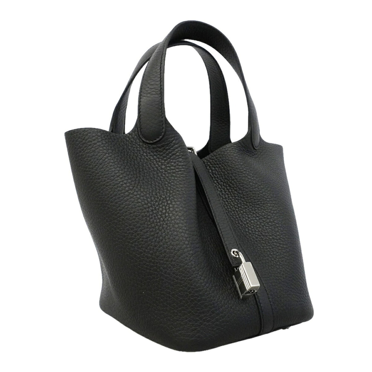 Hermes Black Taurillon Clemence Leather Handbag (Pre-Owned)