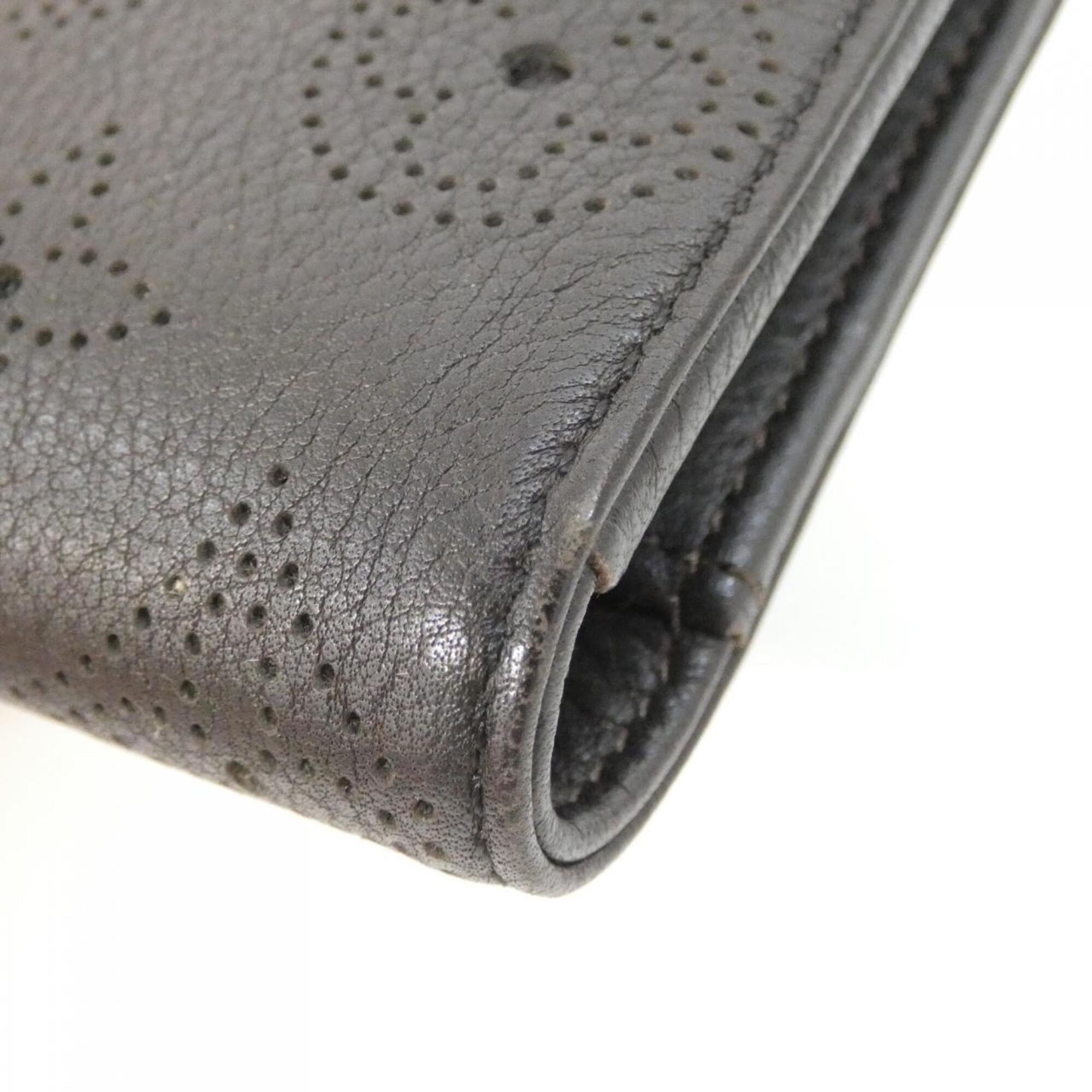 Louis Vuitton Brown Chocolat Mahina Leather Wallet (Tri-Fold) (Pre-Owned)