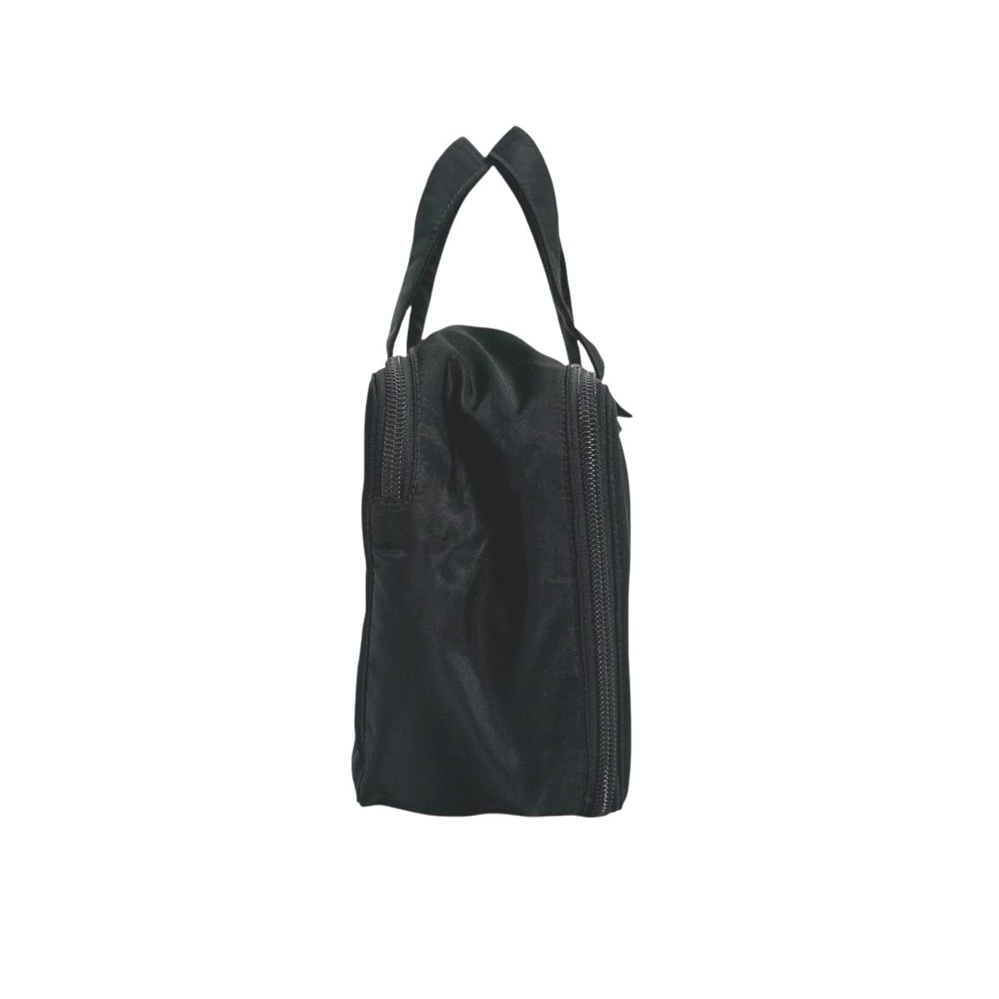 Prada Black Brown Nylon Handbag (Pre-Owned)