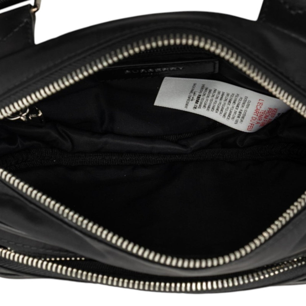 Burberry Black Nylon Leather Sling Bag (Pre-Owned)