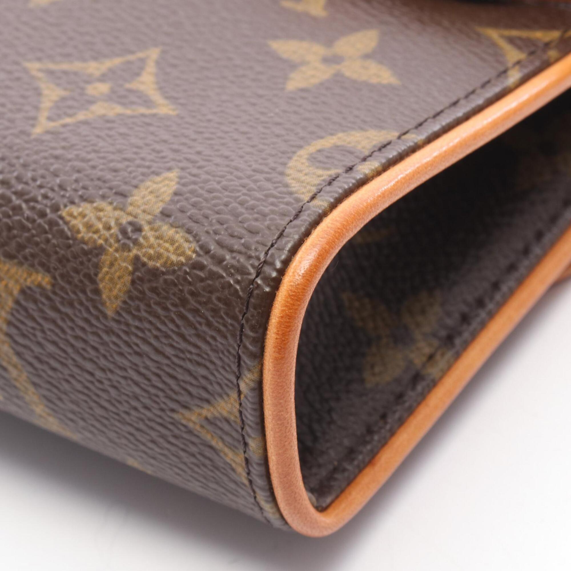 Louis Vuitton Brown Coated Canvas Pvc Monogram Leather Fanny Pack Handbag Sling Bag (Pre-Owned)