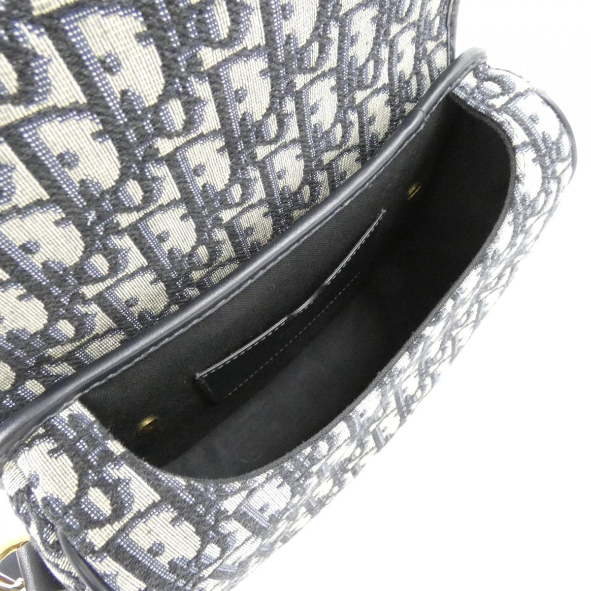 Christian Dior Blue Canvas Leather Shoulder Bag (Pre-Owned)