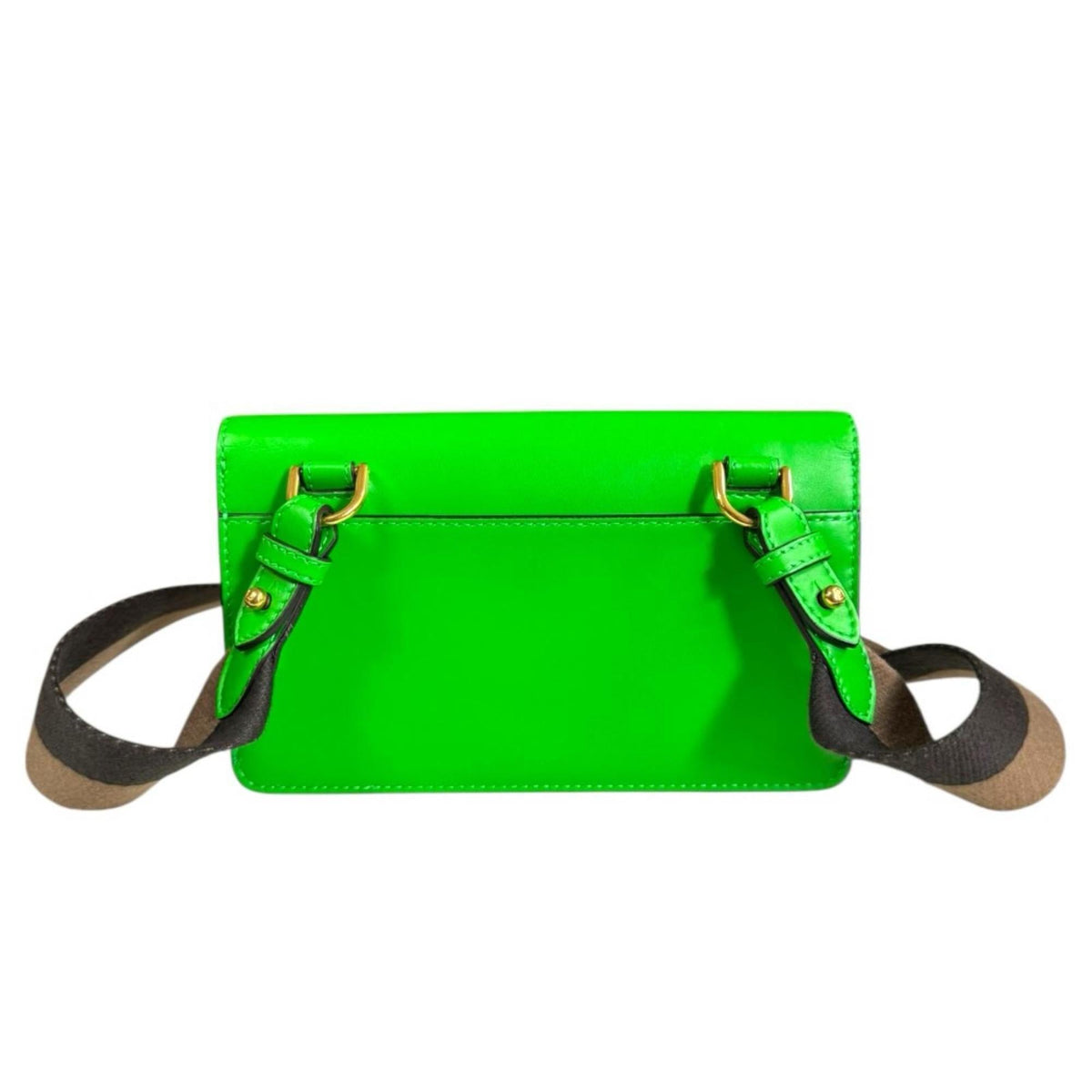 Fendi Baguette Green Leather Shoulder Bag (Pre-Owned)