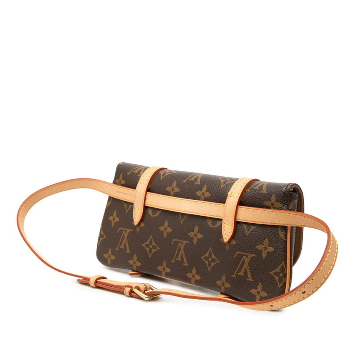 Louis Vuitton Brown Pvc Leather Pouch Sling Bag (Pre-Owned)