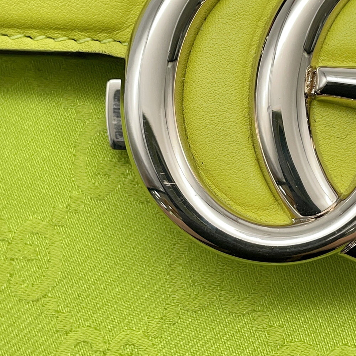 Gucci Lime Green Leather Shoulder Bag (Pre-Owned)