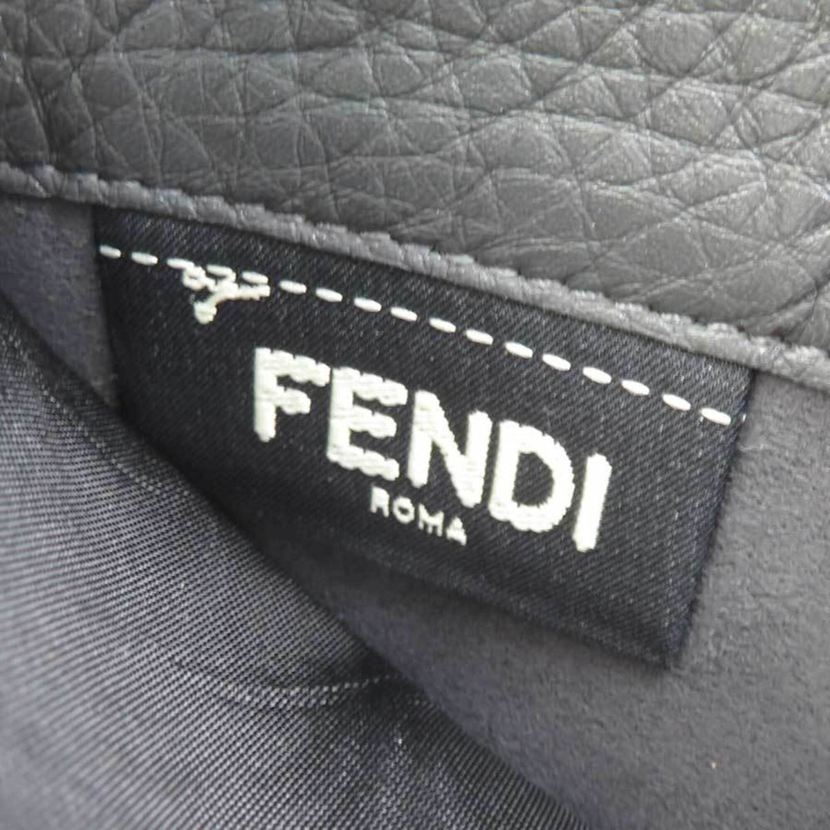 Fendi Gray Leather Long Wallet (Bi-Fold) (Pre-Owned)