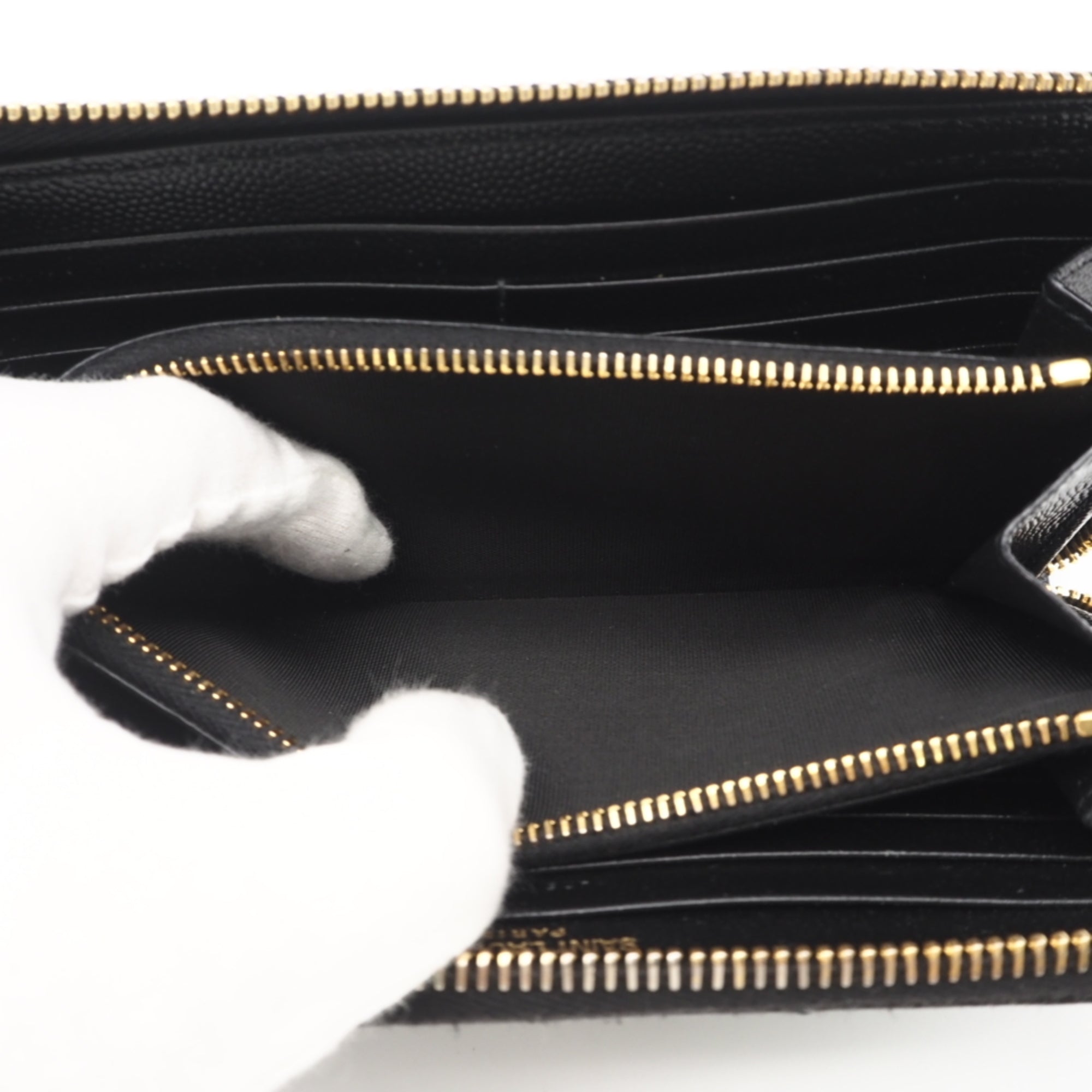 Saint Laurent Black Long Wallet (Bi-Fold) (Pre-Owned)