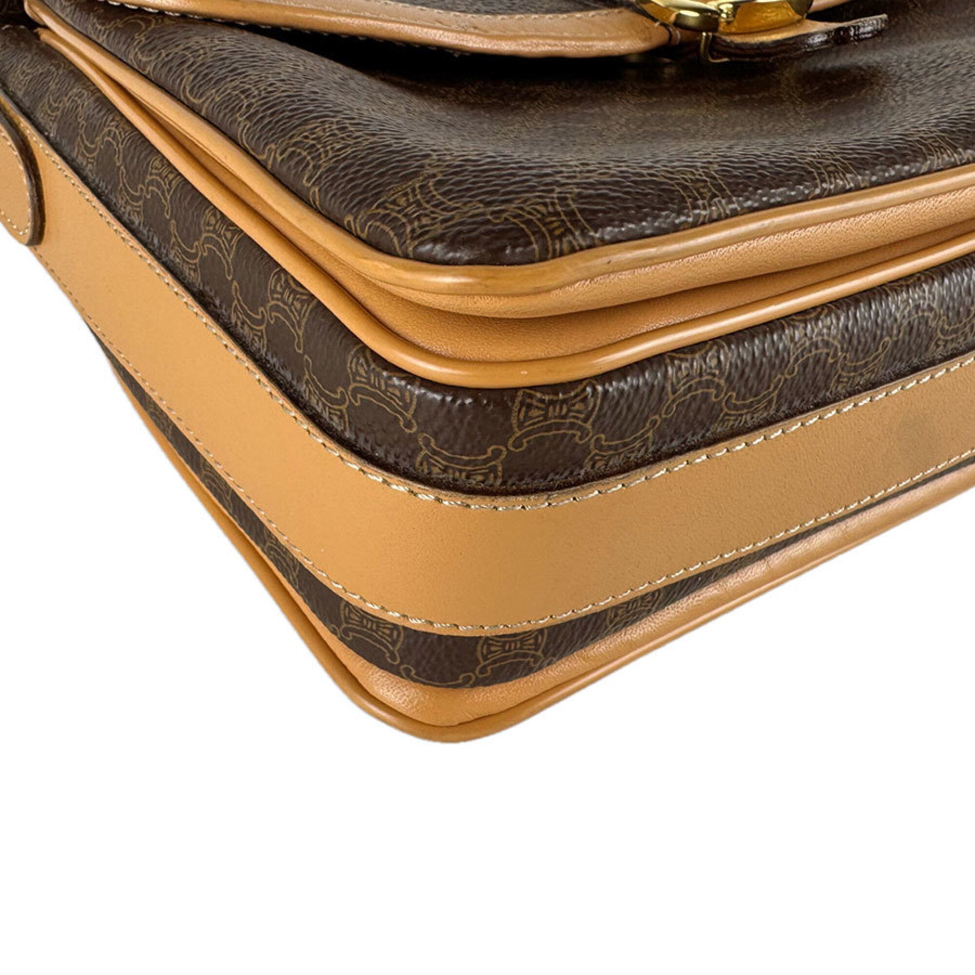 Celine Brown Pvc Leather Shoulder Bag (Pre-Owned)