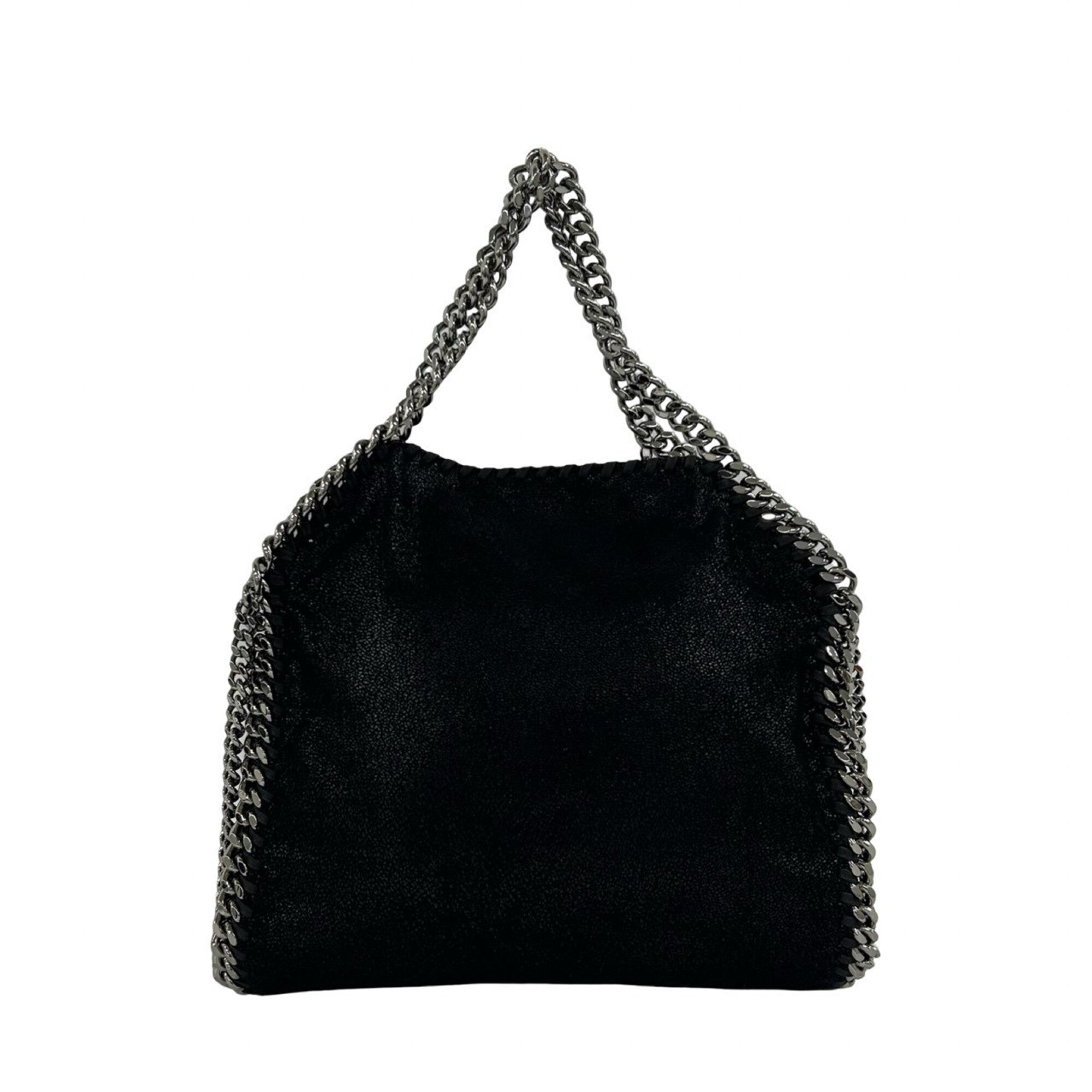 Stella Mccartney Black Leather Handbag Shoulder Bag (Pre-Owned)
