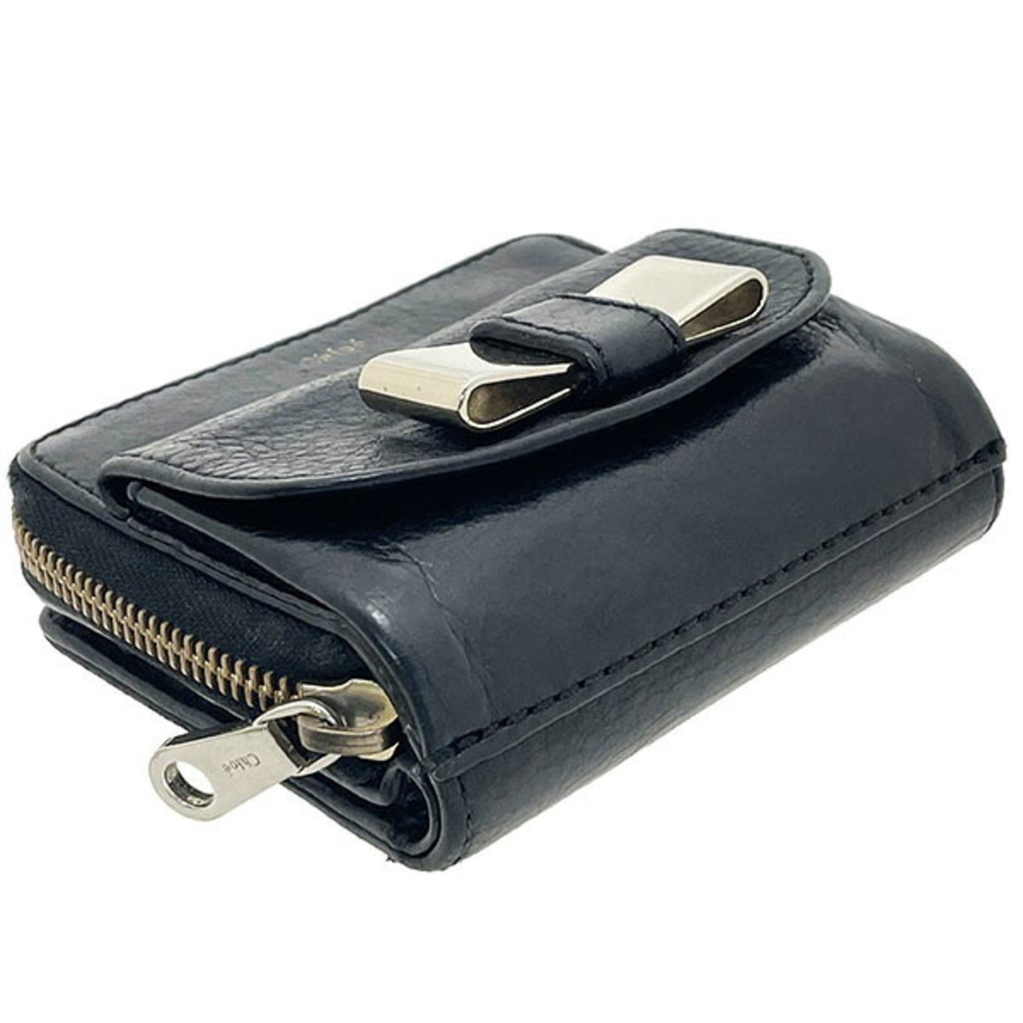Chloé Black Leather Wallet (Bi-Fold) (Pre-Owned)