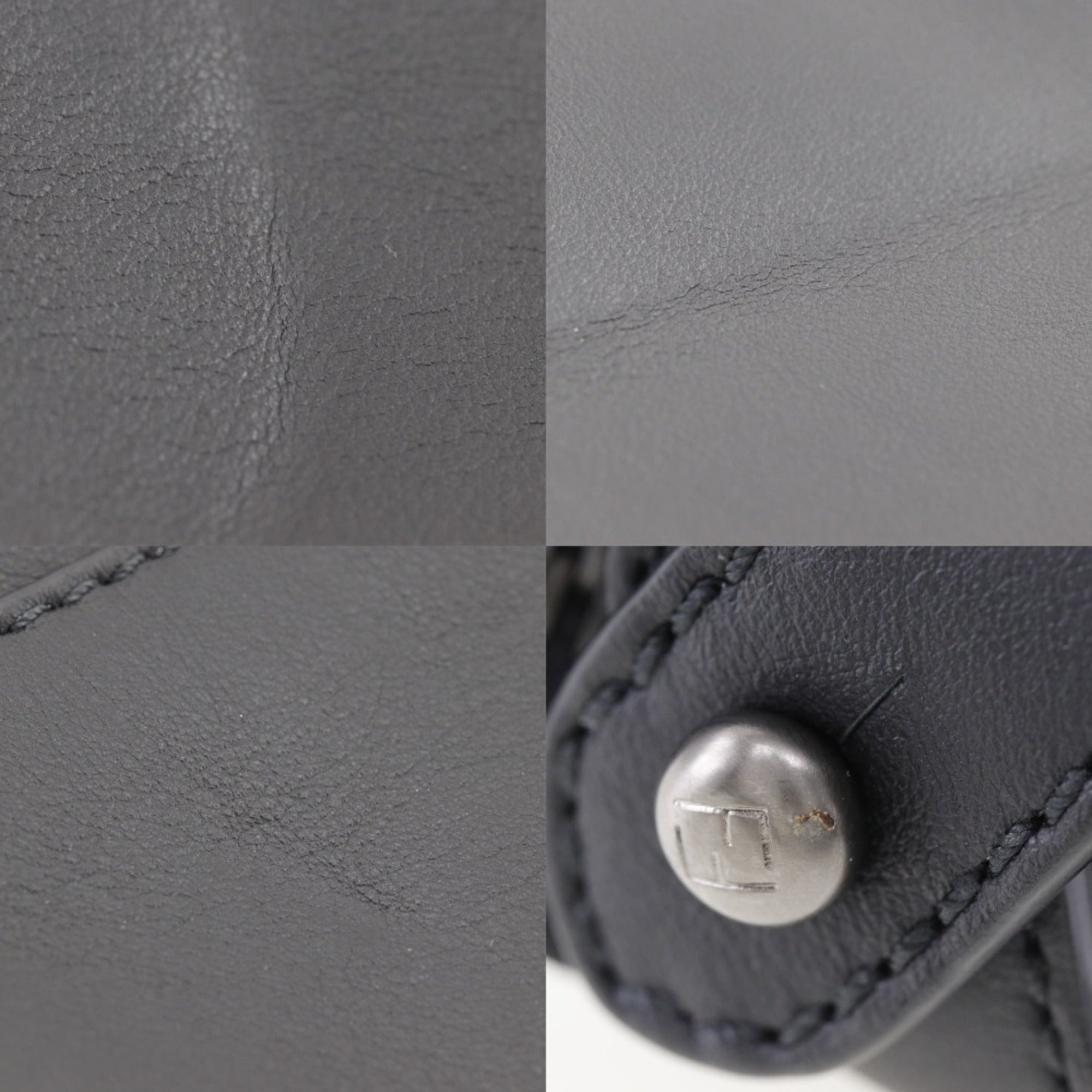 Fendi Peekaboo Black Leather Shoulder Bag (Pre-Owned)