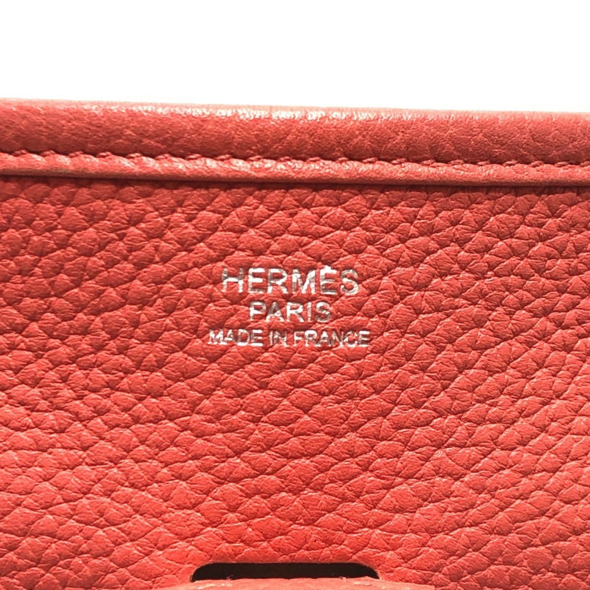 Hermes Red Color Taurillon Clemence Leather Shoulder Bag (Pre-Owned)