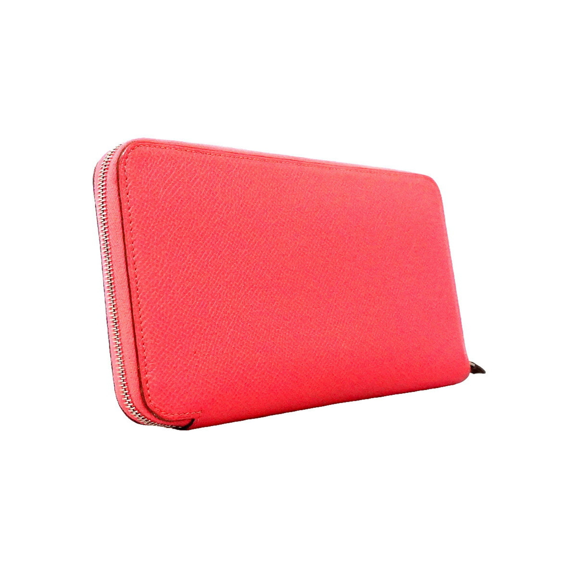 Hermes Rose Azalee Leather Long Wallet (Bi-Fold) (Pre-Owned)