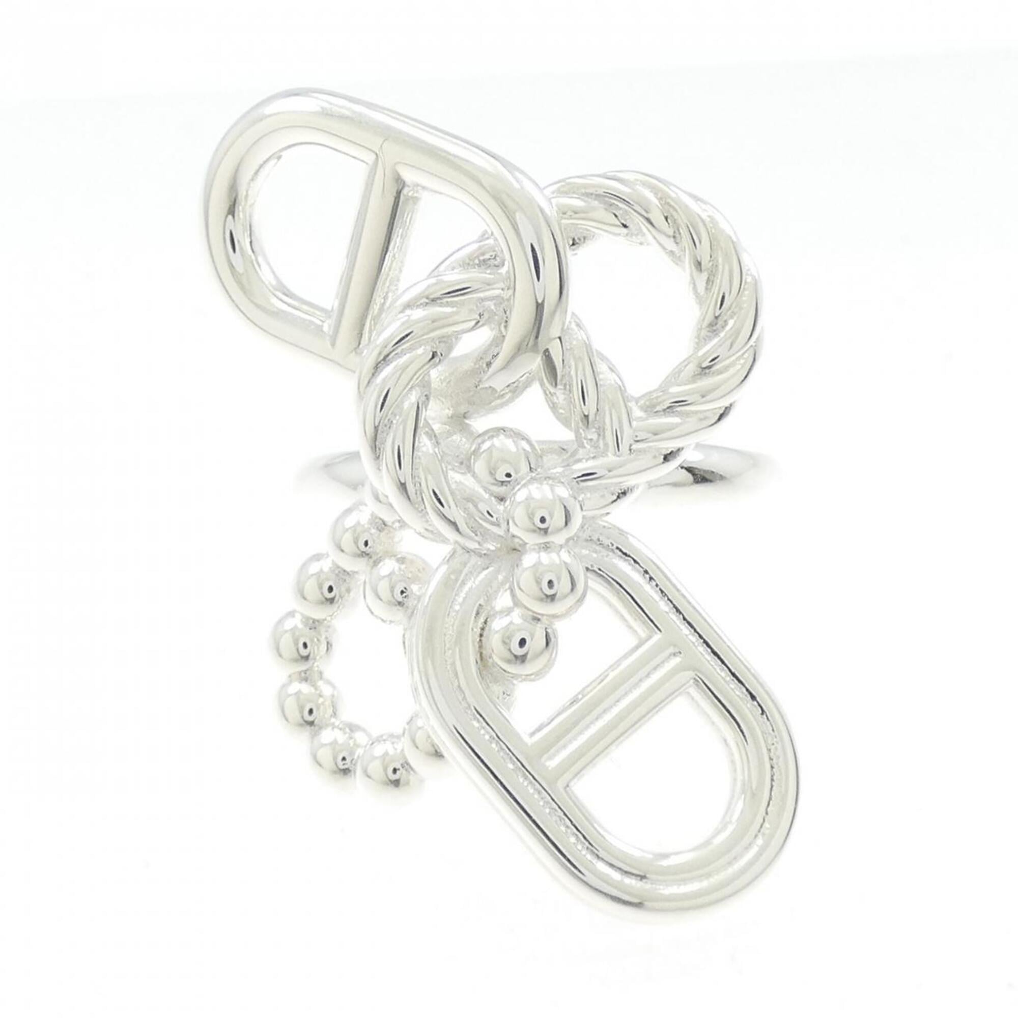 Hermes Silver 925 Band Ring (Pre-Owned)
