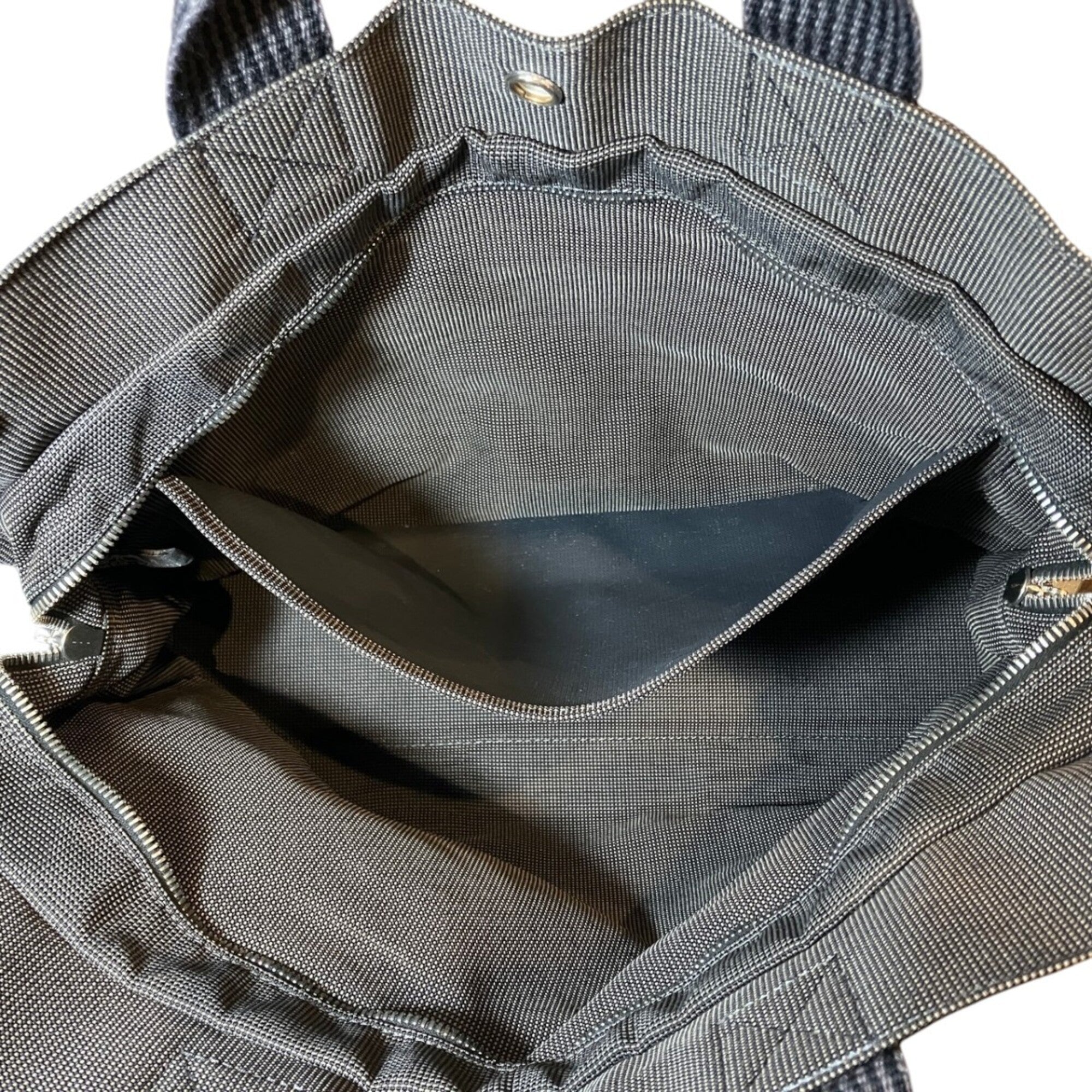 Hermes Gray Canvas Tote Bag (Pre-Owned)