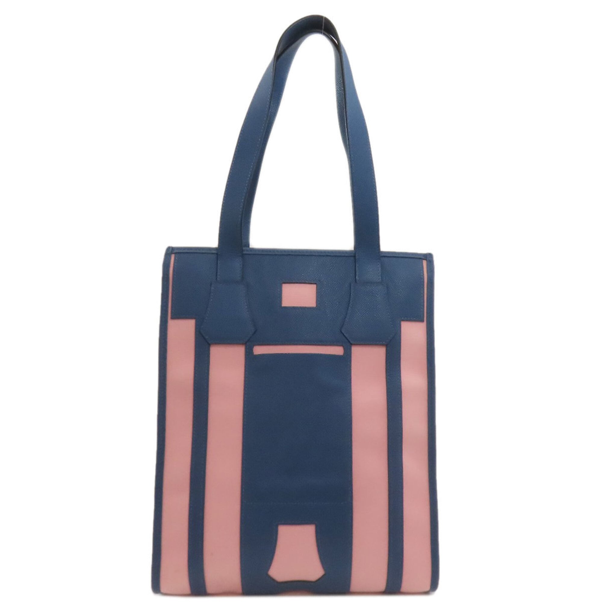 Hermes Blue Pink Toile H Tote Bag (Pre-Owned)
