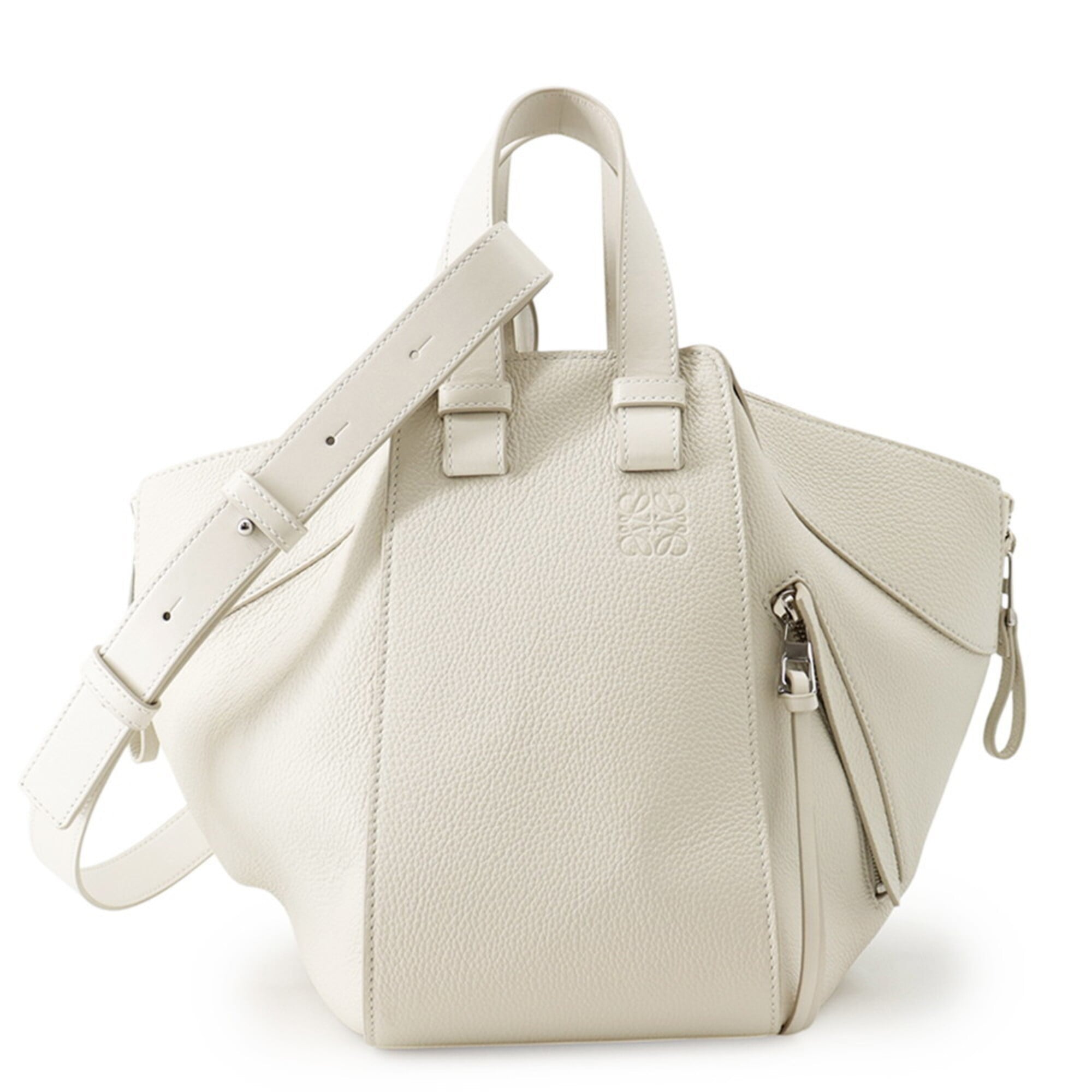 Loewe Hammock White Leather Handbag Shoulder Bag (Pre-Owned)