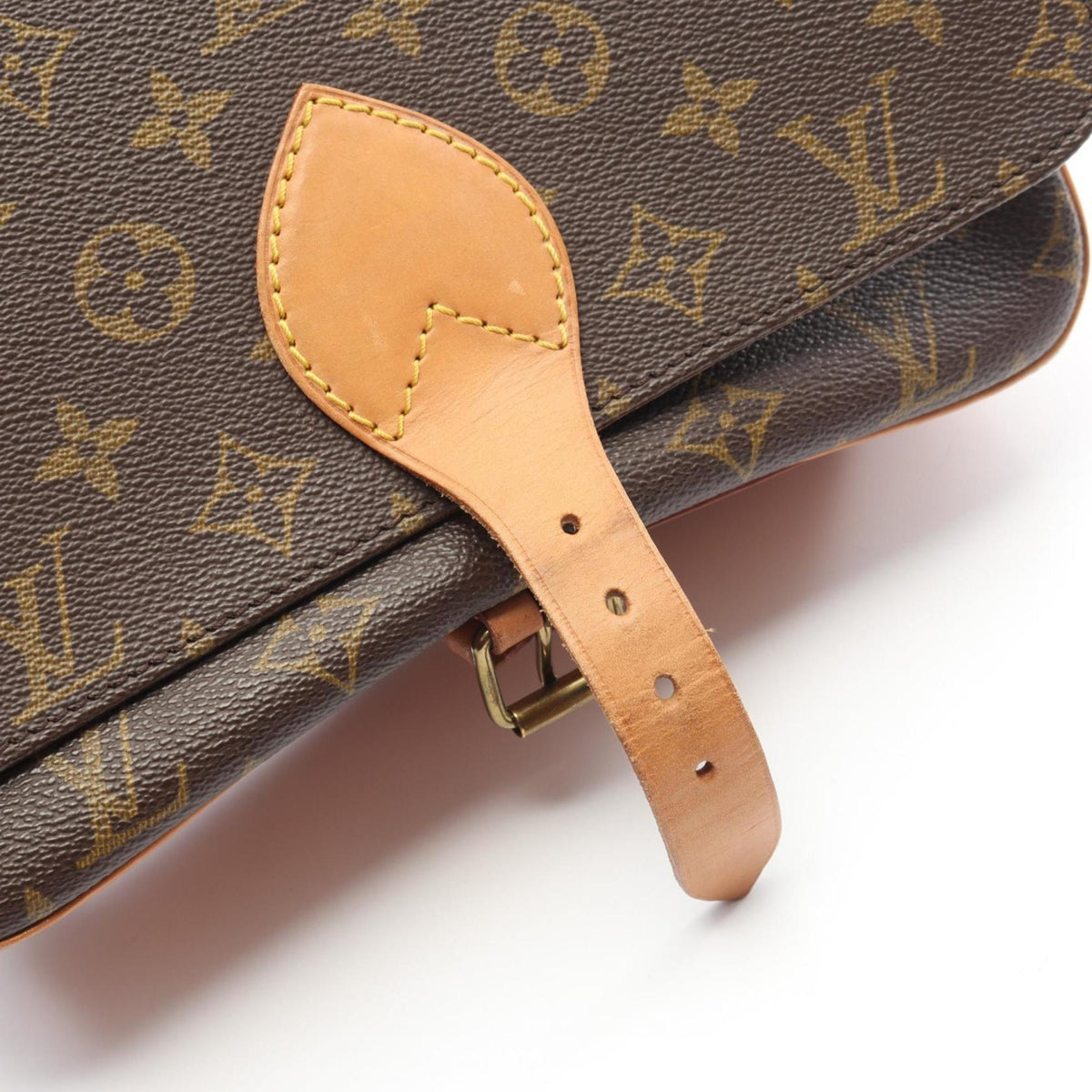 Louis Vuitton Brown Monogram Coated Canvas Leather Shoulder Bag (Pre-Owned)
