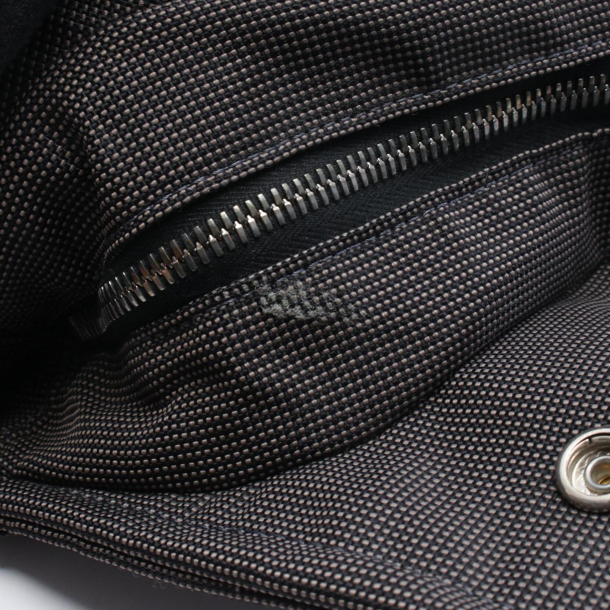 Hermes Gray Nylon Canvas Handbag Tote Bag (Pre-Owned)