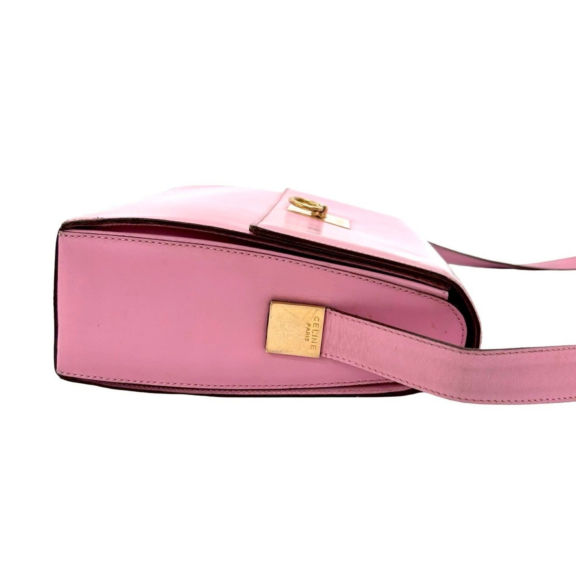 Celine Pink Leather Pochette Shoulder Bag (Pre-Owned)