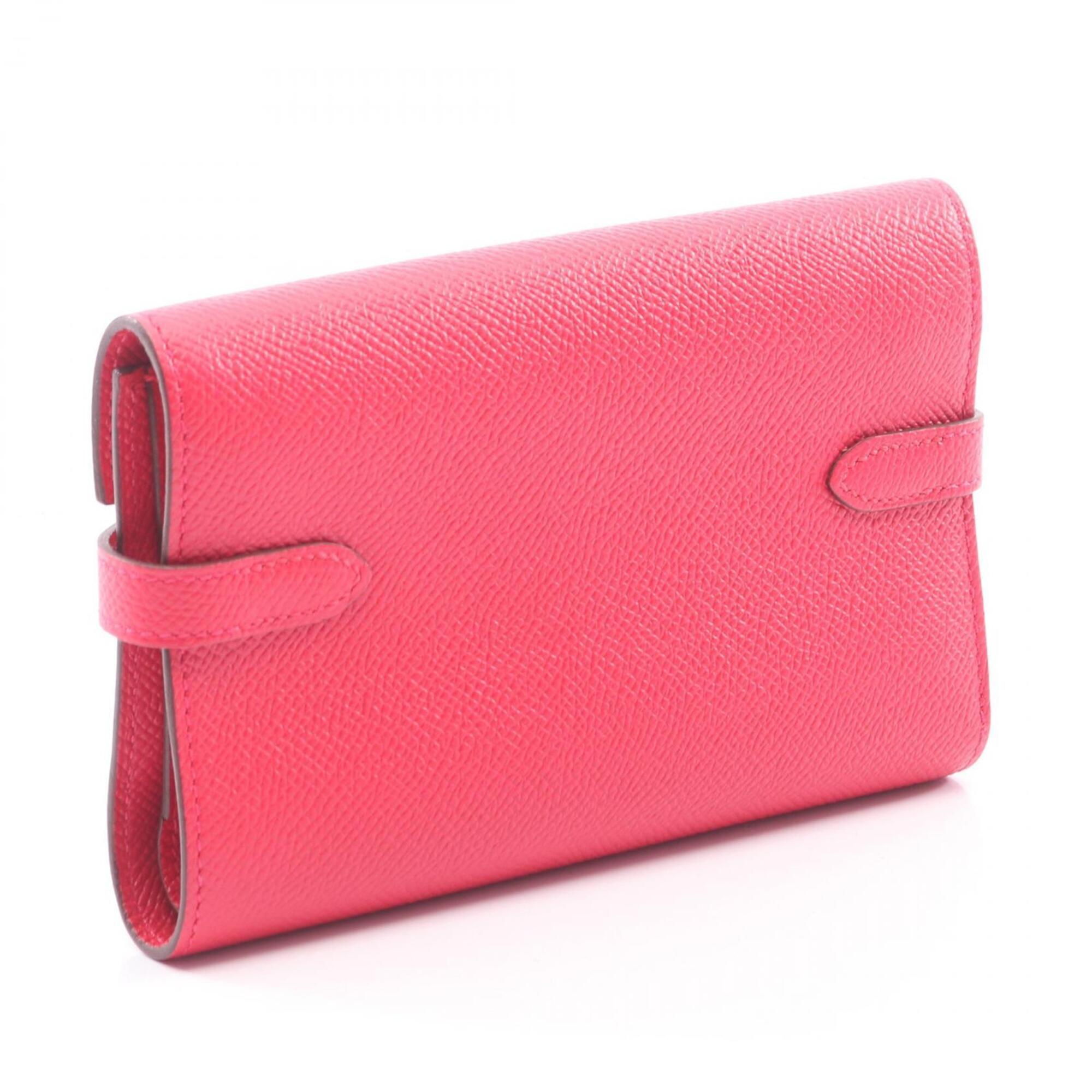 Hermes Pink Epsom Leather Wallet (Tri-Fold) (Pre-Owned)