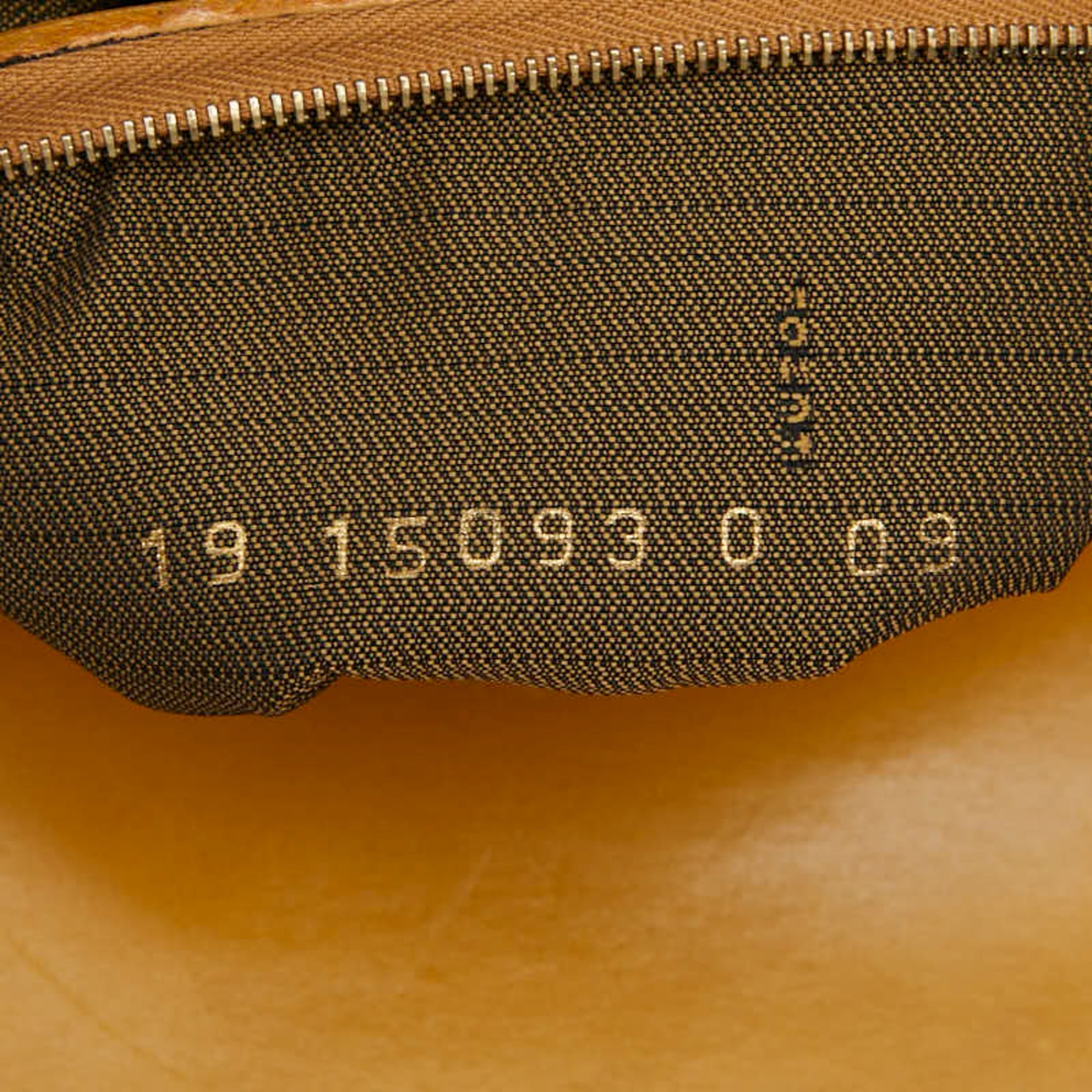 Fendi Black Brown Canvas Leather Handbag (Pre-Owned)