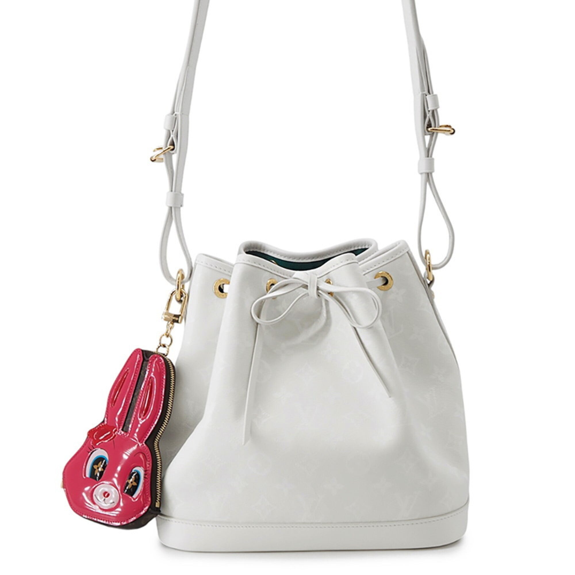 Louis Vuitton Monogram White Leather Monogram Handbag Shoulder Bag (Pre-Owned)