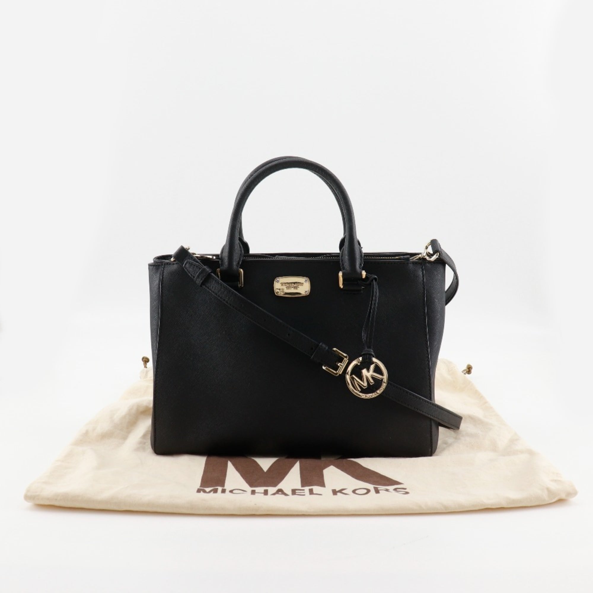 Michael Kors Black Leather Handbag (Pre-Owned)