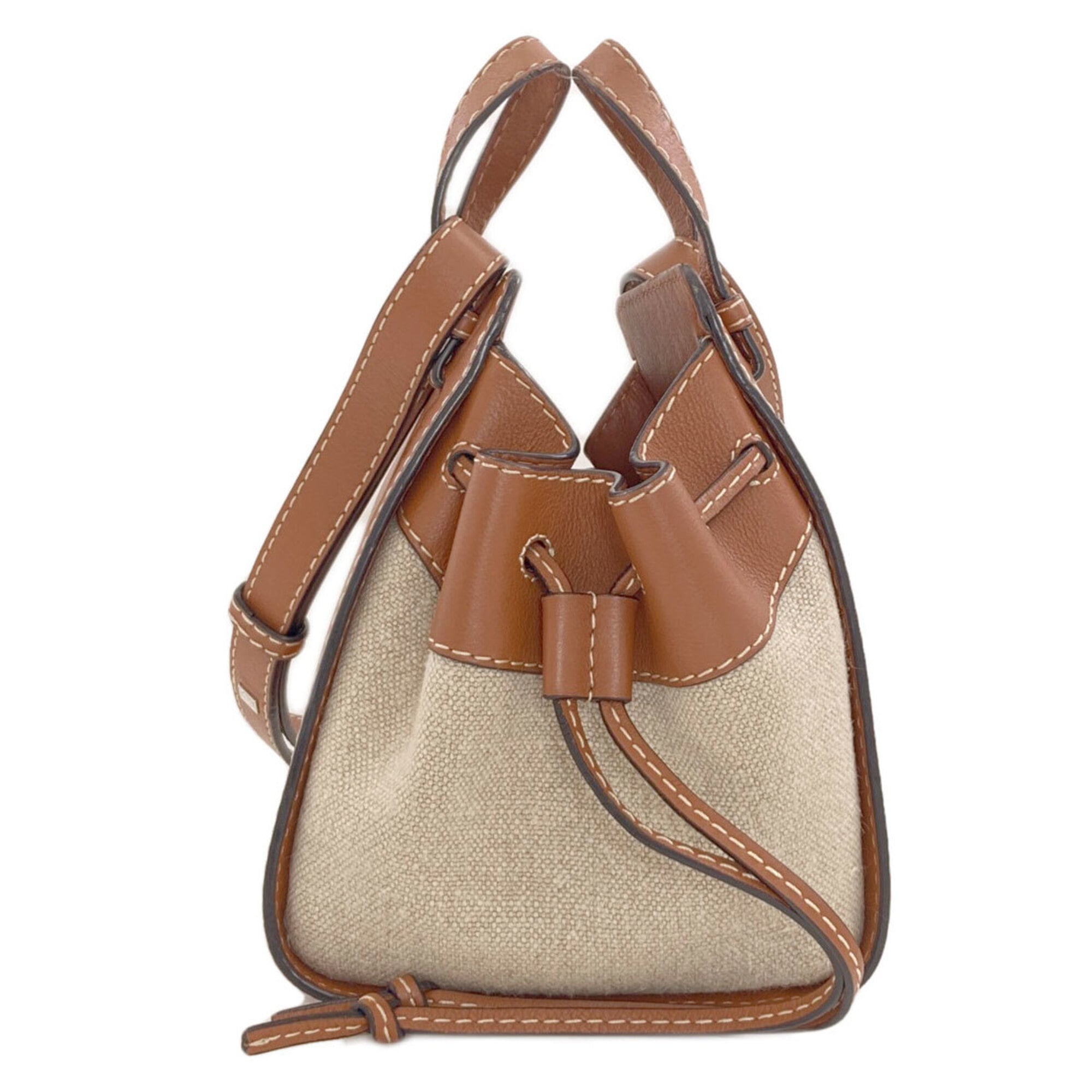 Loewe Brown Canvas Handbag (Pre-Owned)