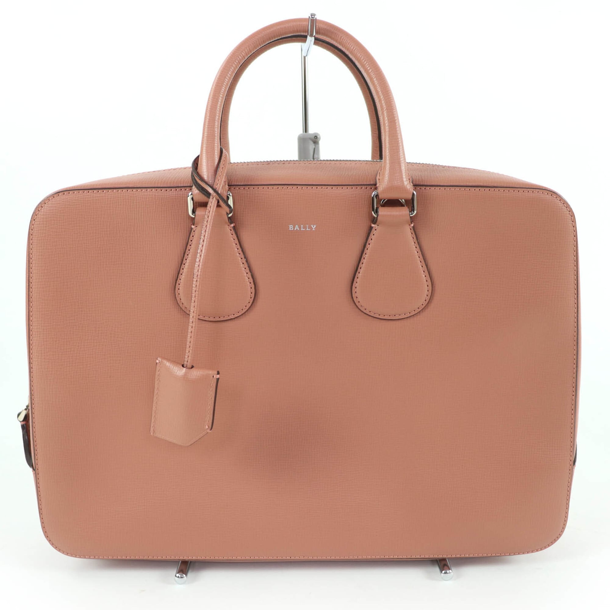 Bally Pink Leather Briefcase Handbag Shoulder Bag (Pre-Owned)
