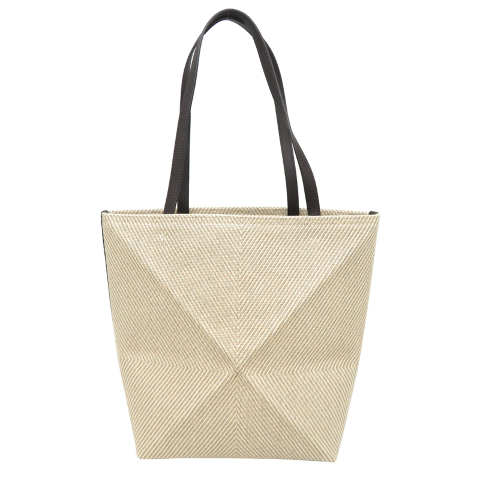 Loewe Beige Canvas Leather Tote Bag (Pre-Owned)