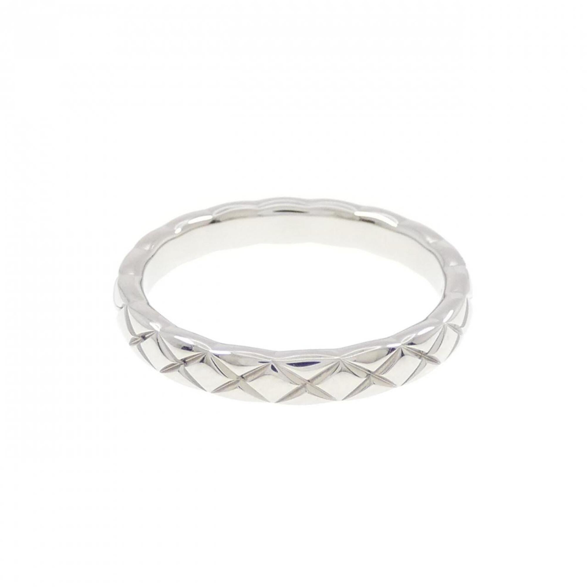 Chanel Platinum Platinum 950 Band Ring (Pre-Owned)