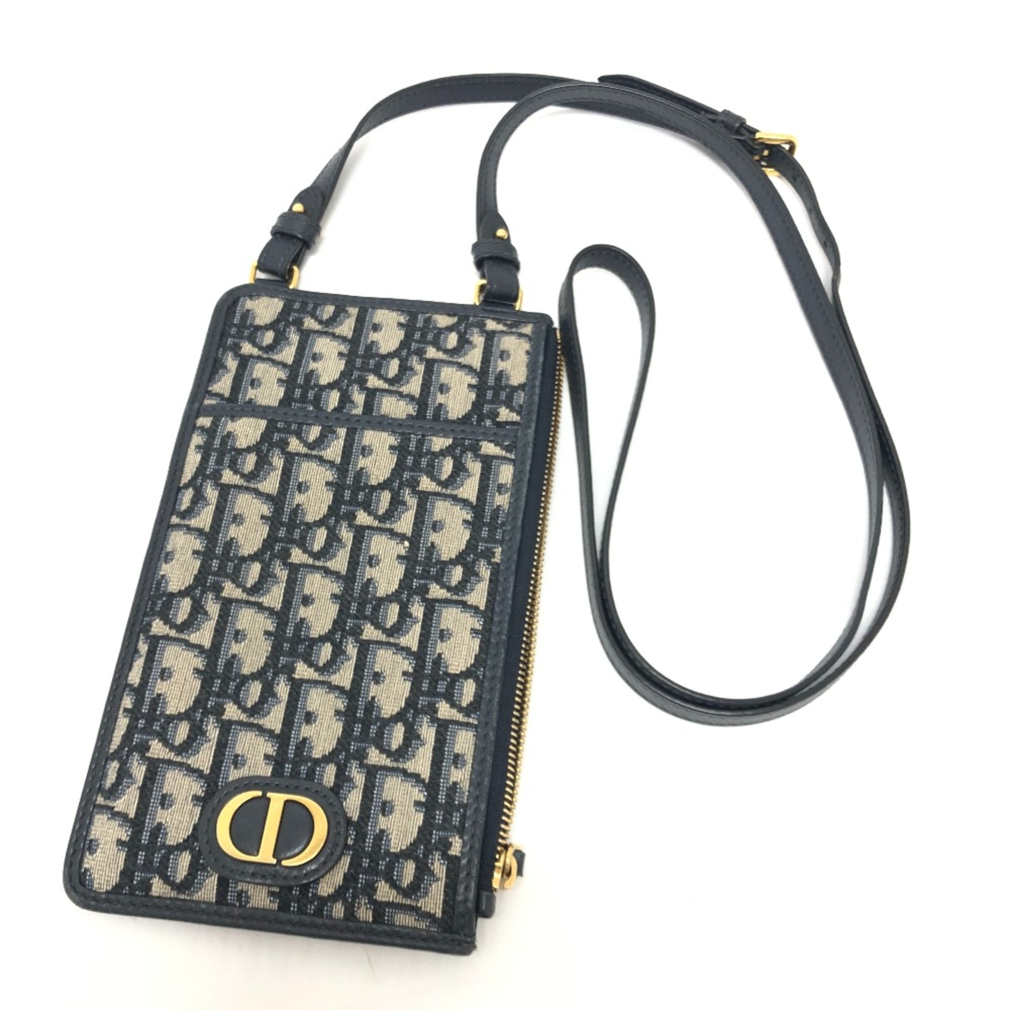 Christian Dior Navy Cloth Shoulder Bag (Pre-Owned)