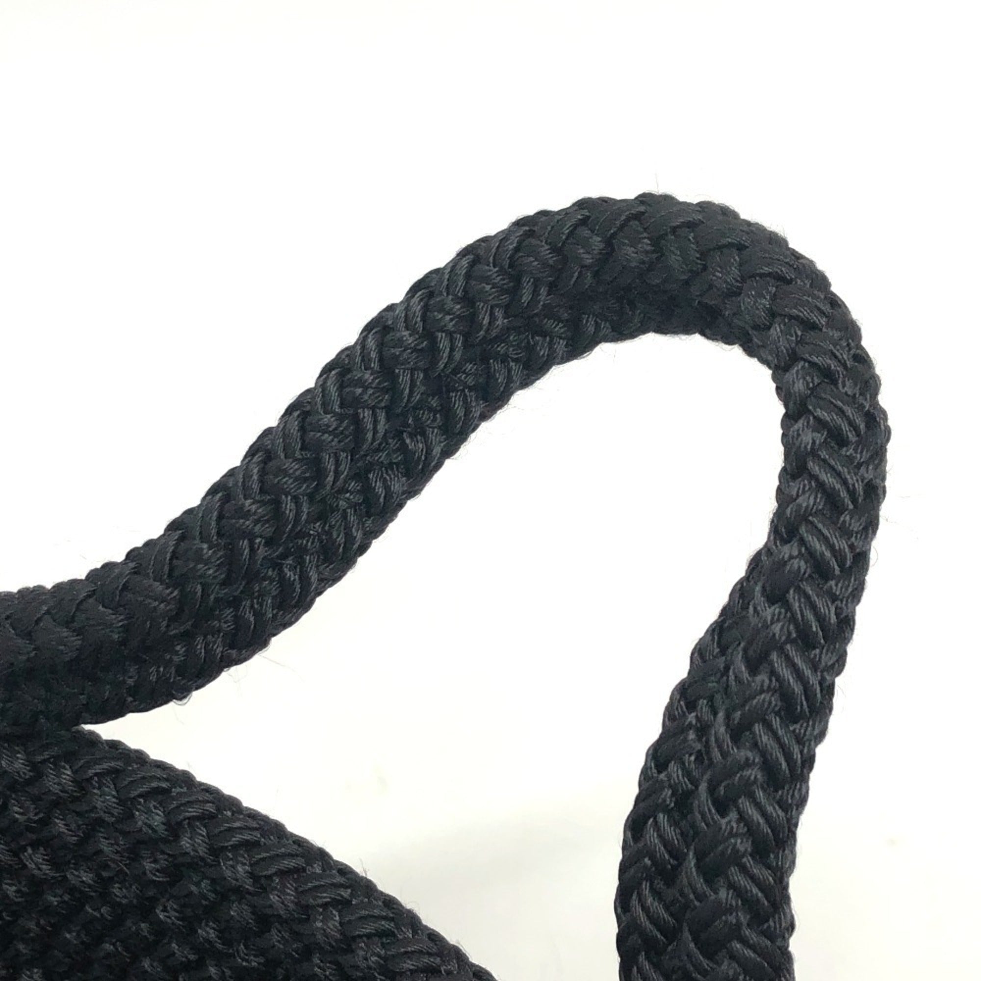 Balenciaga Black Nylon Leather Basket Shoulder Bag (Pre-Owned)