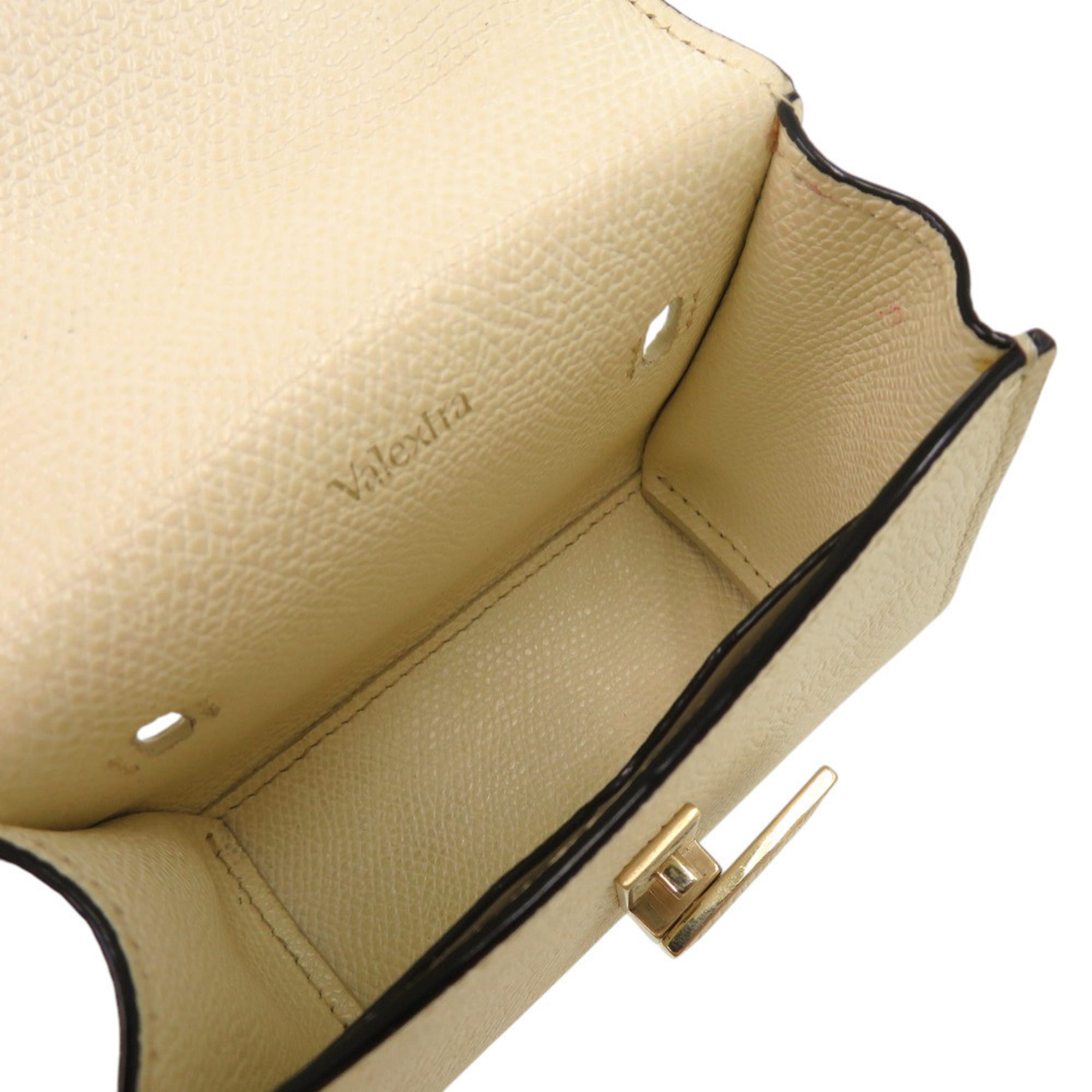Valextra Black White Leather Shoulder Bag (Pre-Owned)