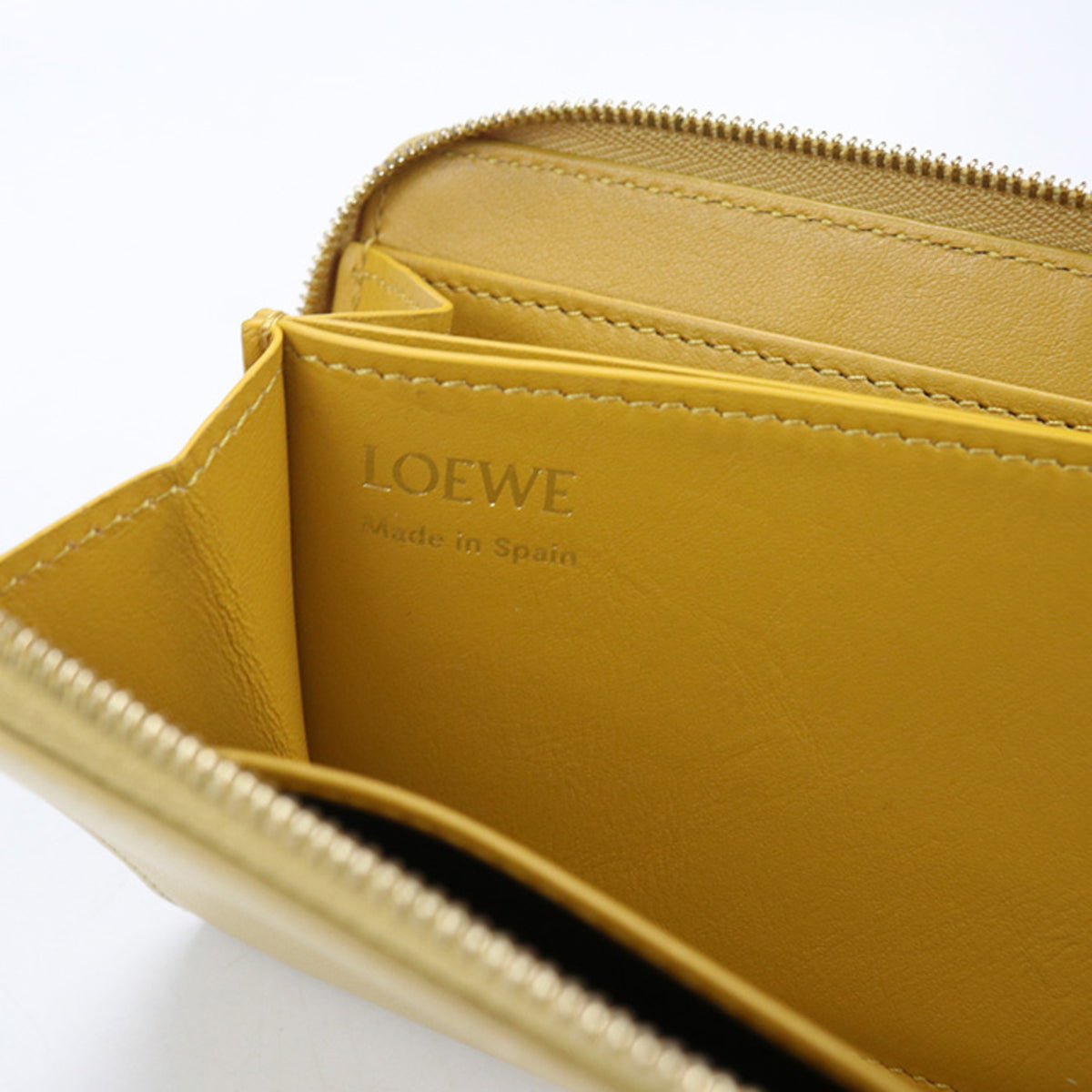 Loewe Yellow Leather Long Wallet (Bi-Fold) (Pre-Owned)