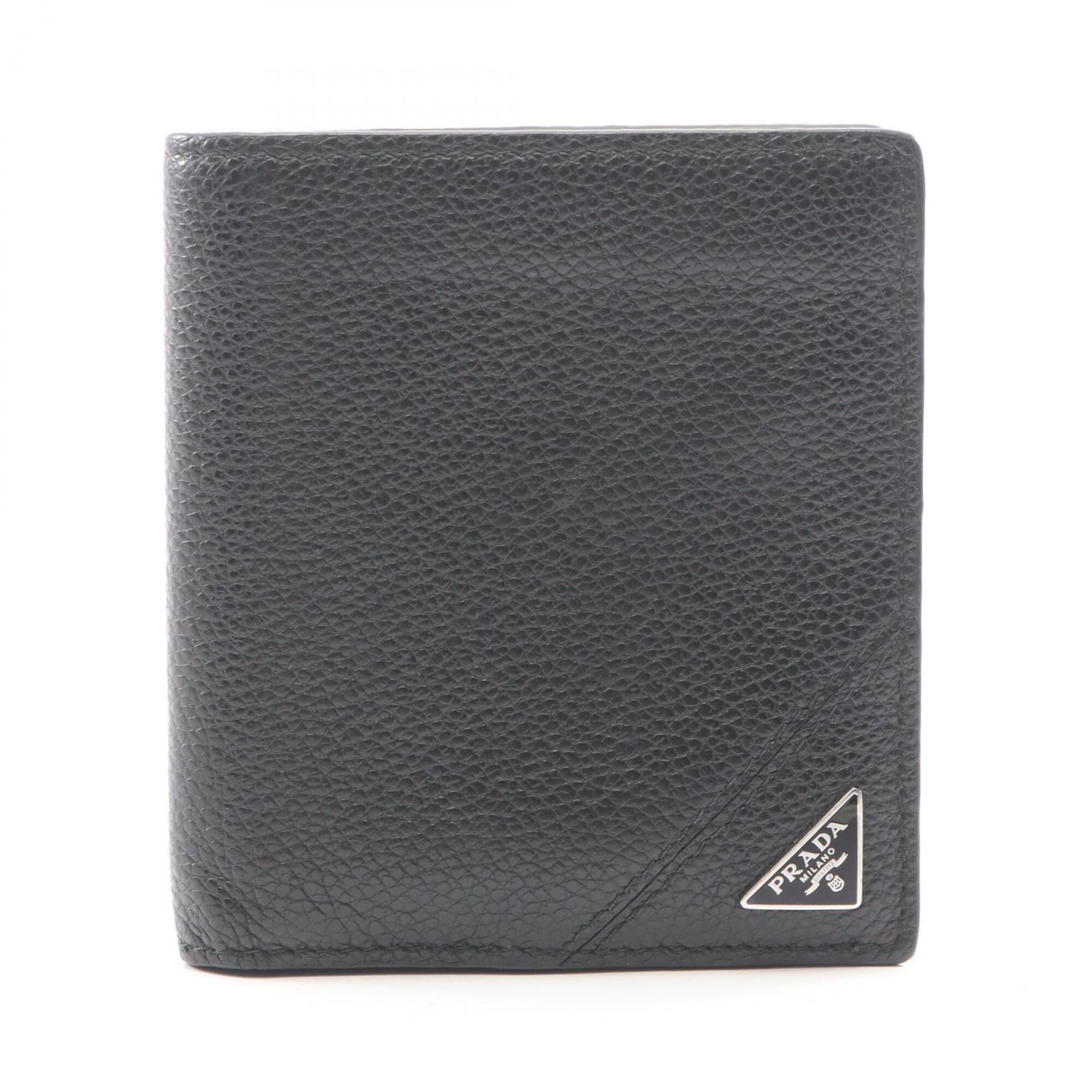 Prada Black Leather Bill Wallet (Bi-Fold) (Pre-Owned)
