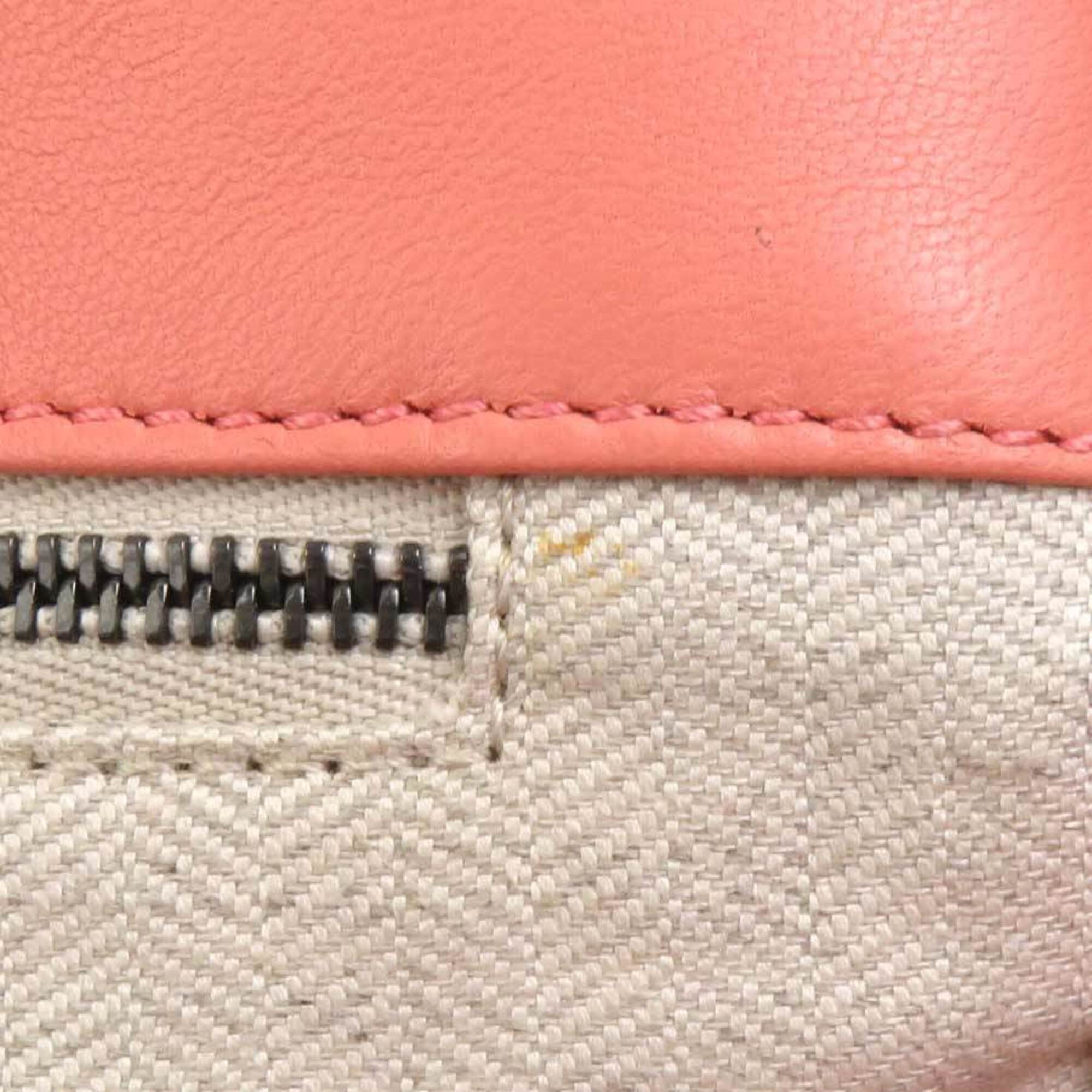 Loewe Salmon Pink Leather Handbag Tote Bag (Pre-Owned)