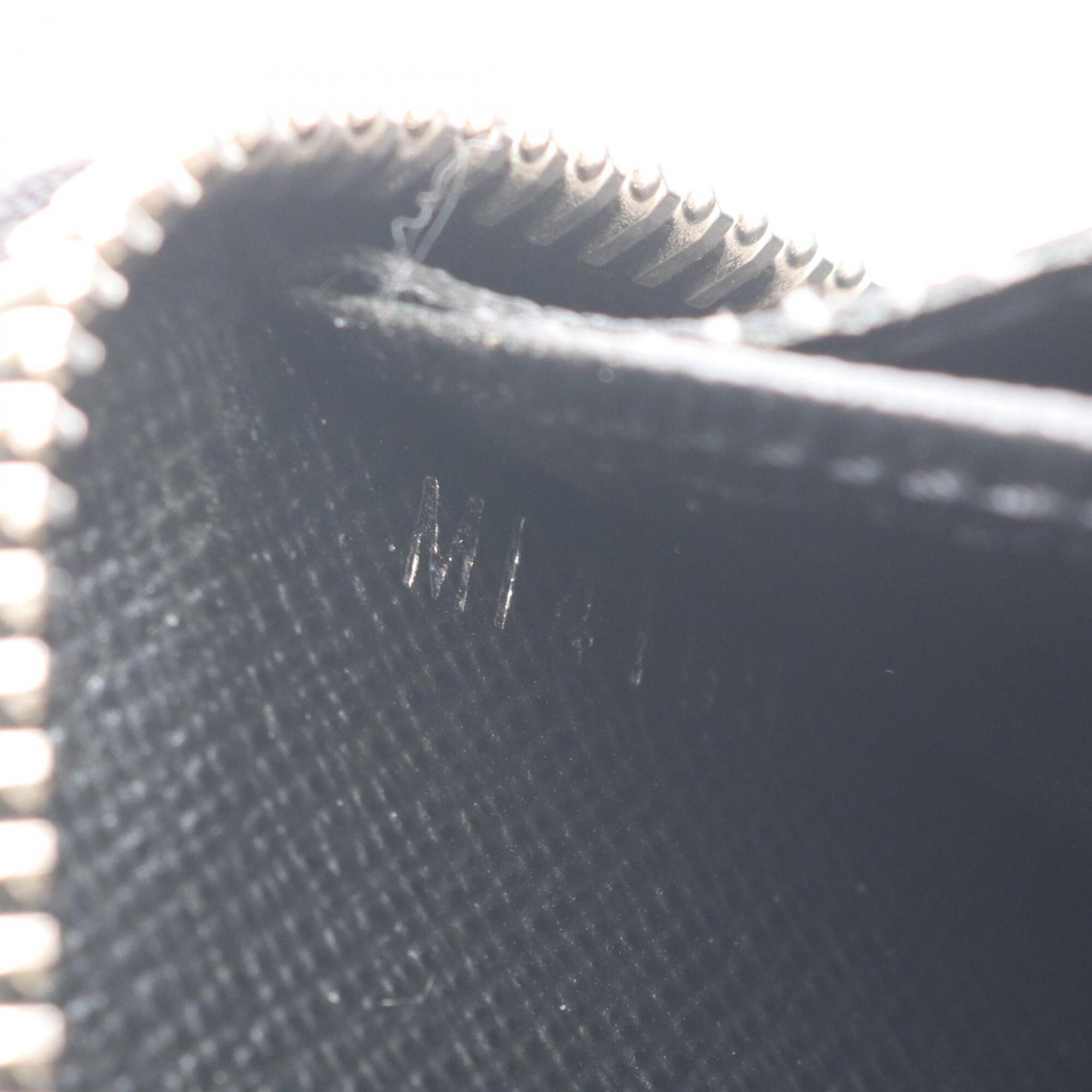 Louis Vuitton Black Leather Long Wallet (Bi-Fold) (Pre-Owned)