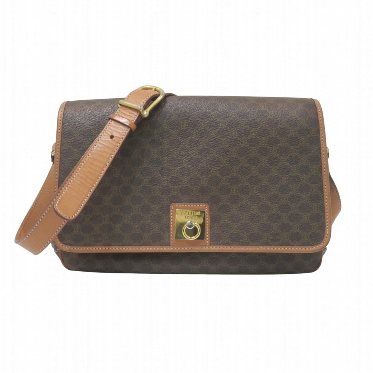 Celine Brown Pvc Leather Shoulder Bag (Pre-Owned)