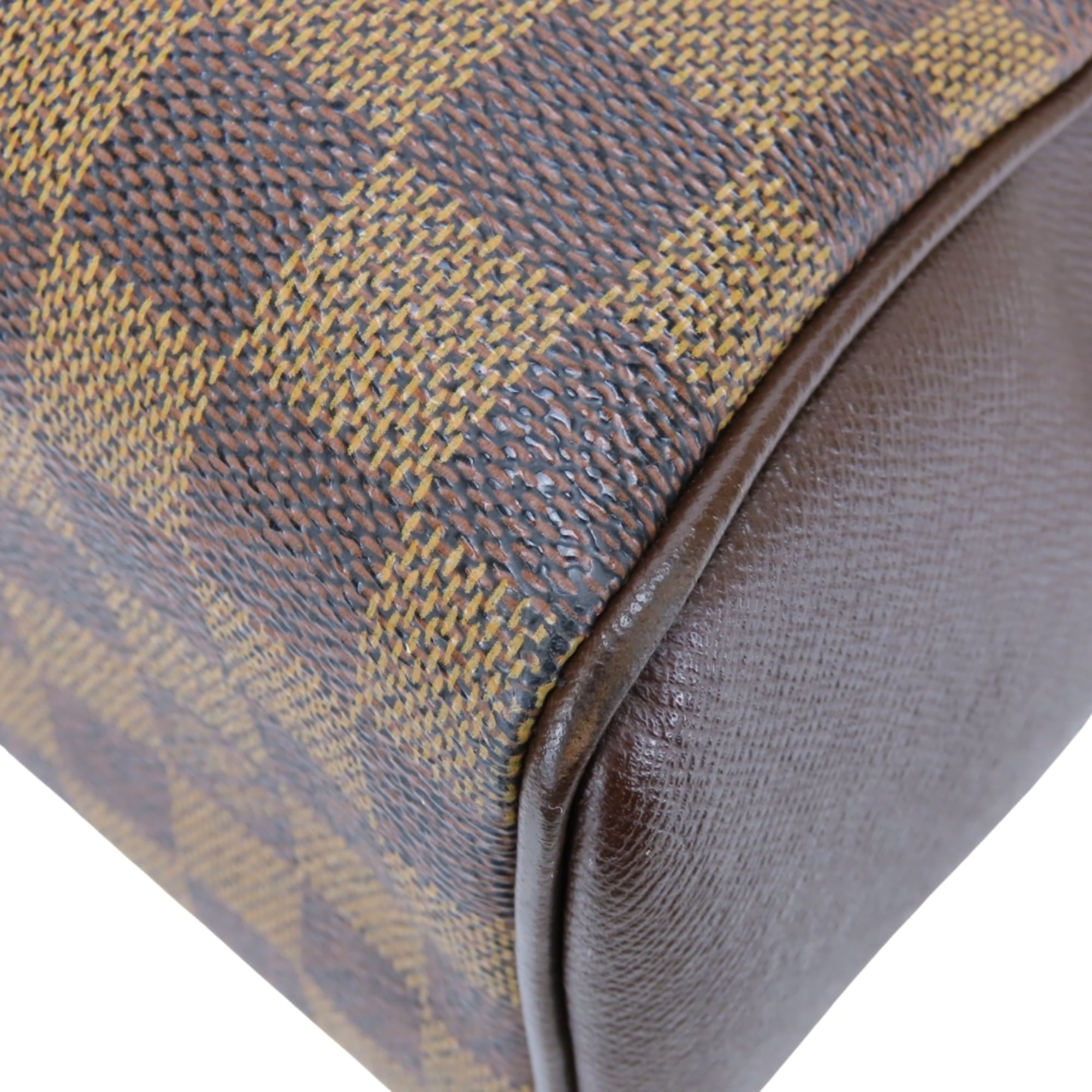 Louis Vuitton Brown Damier Canvas Ebene Damier Canvas Leather Handbag (Pre-Owned)