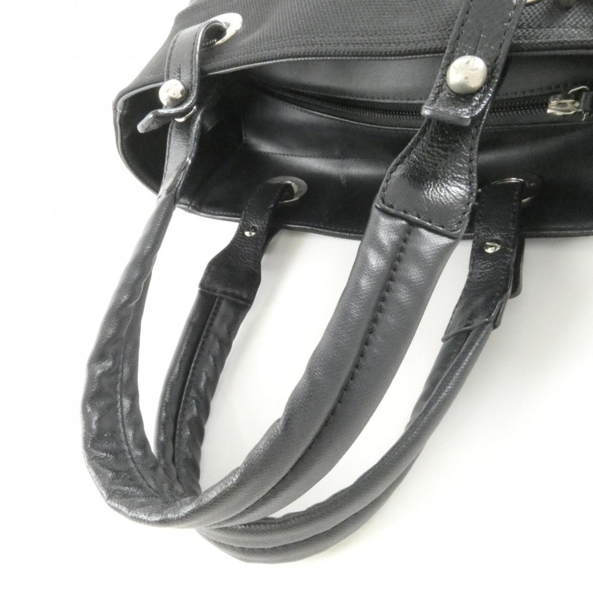 Chanel Black Canvas Handbag (Pre-Owned)