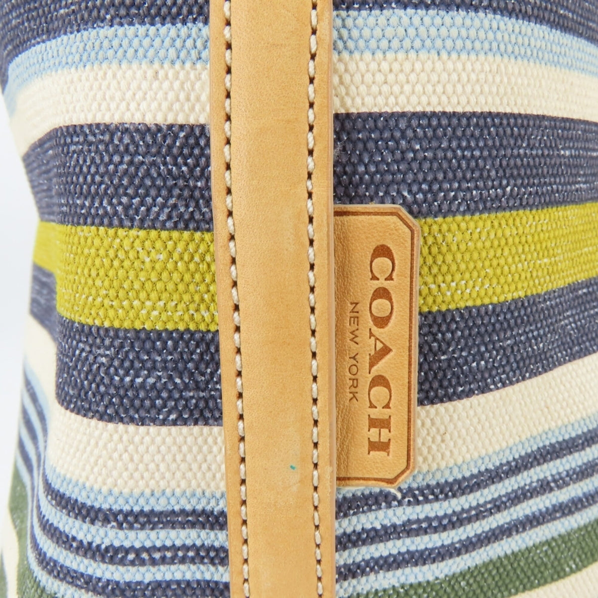 Coach Multi-Color Canvas Leather Tote Bag (Pre-Owned)