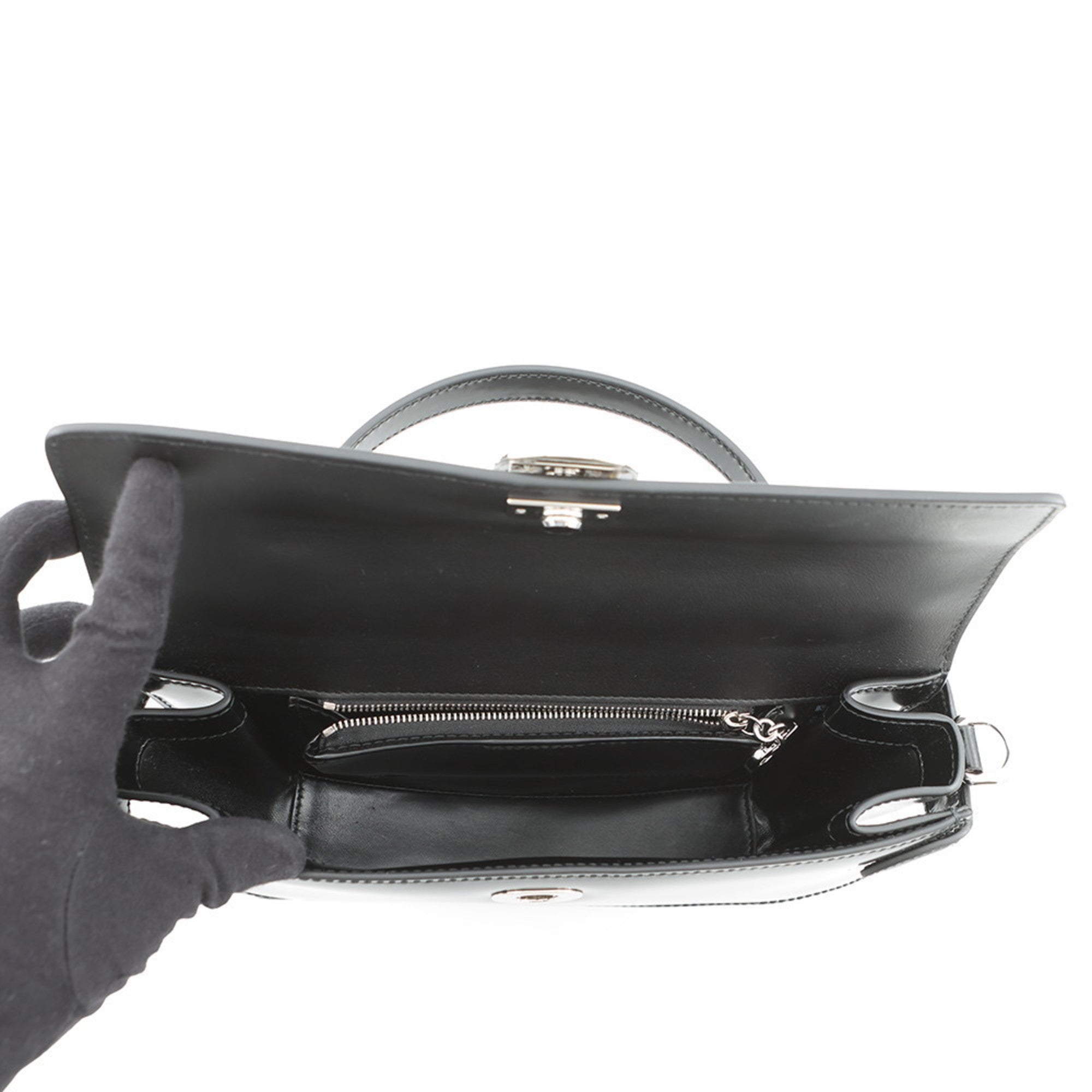 Gucci Black Leather Handbag Shoulder Bag (Pre-Owned)