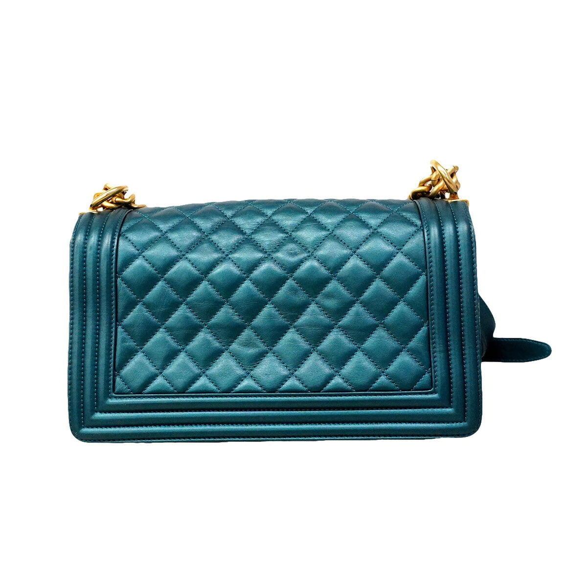 Chanel Blue Leather Shoulder Bag (Pre-Owned)