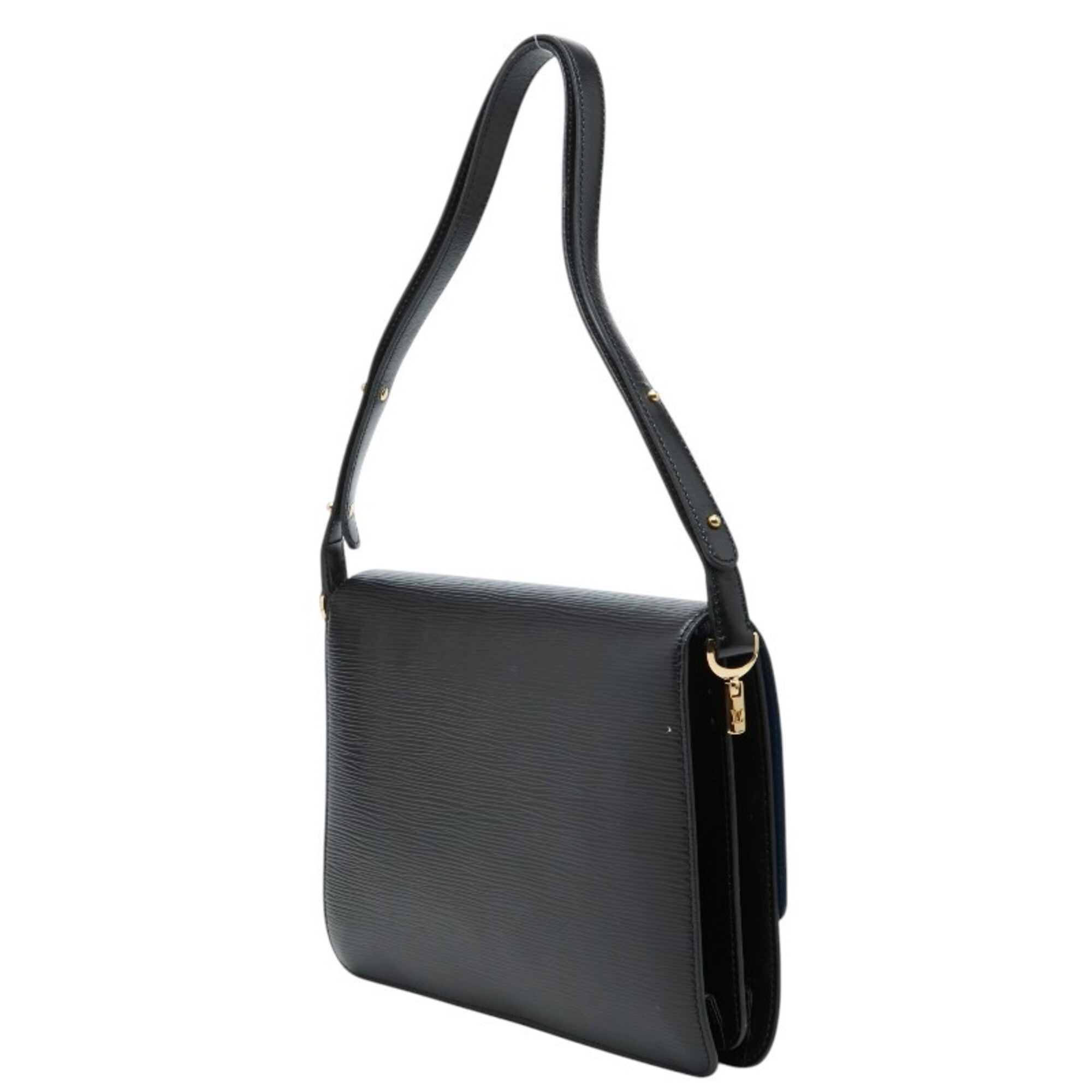 Louis Vuitton Black Blue Noir Leather Shoulder Bag (Pre-Owned)