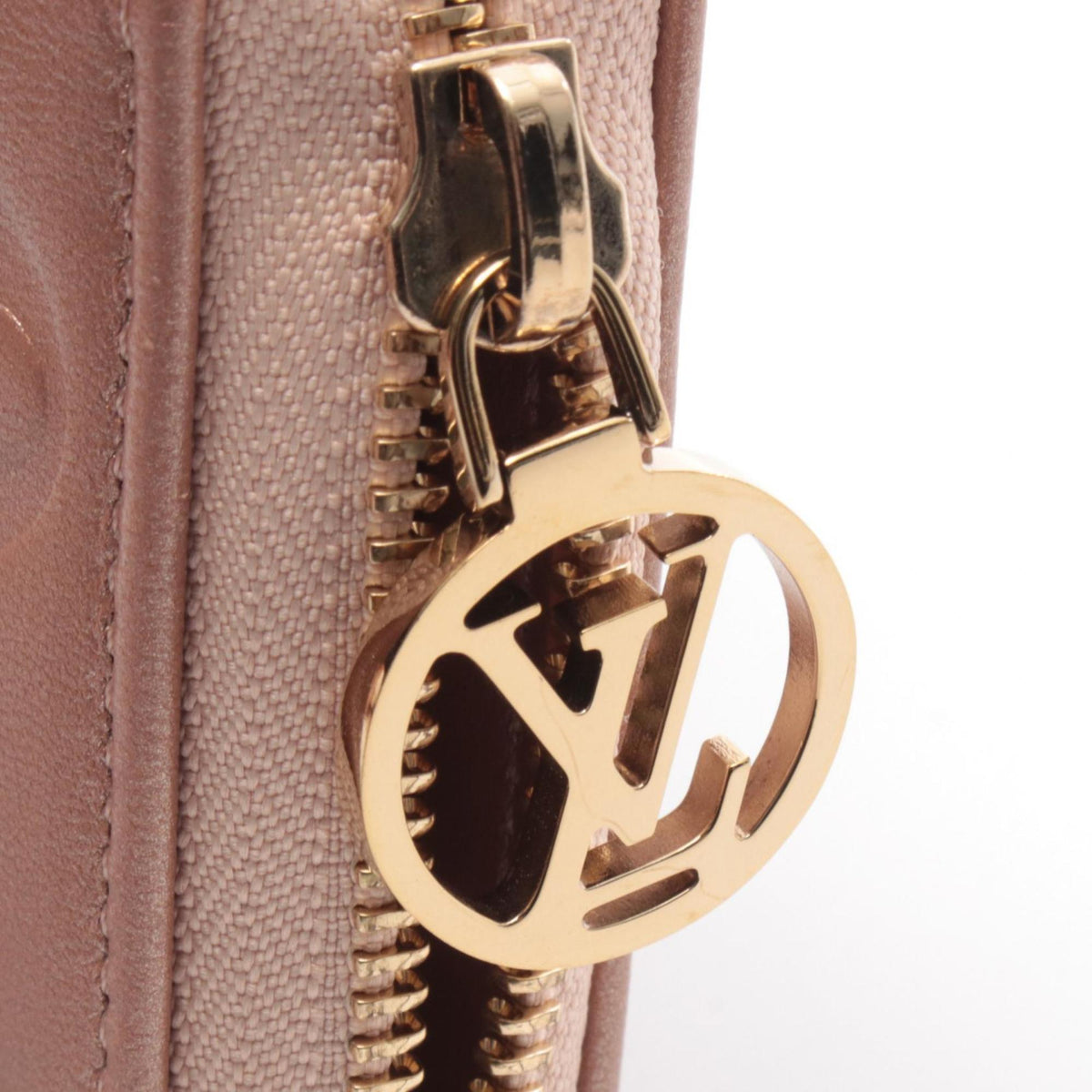 Louis Vuitton Pink Rose Gold Monogram Leather Long Wallet (Bi-Fold) (Pre-Owned)