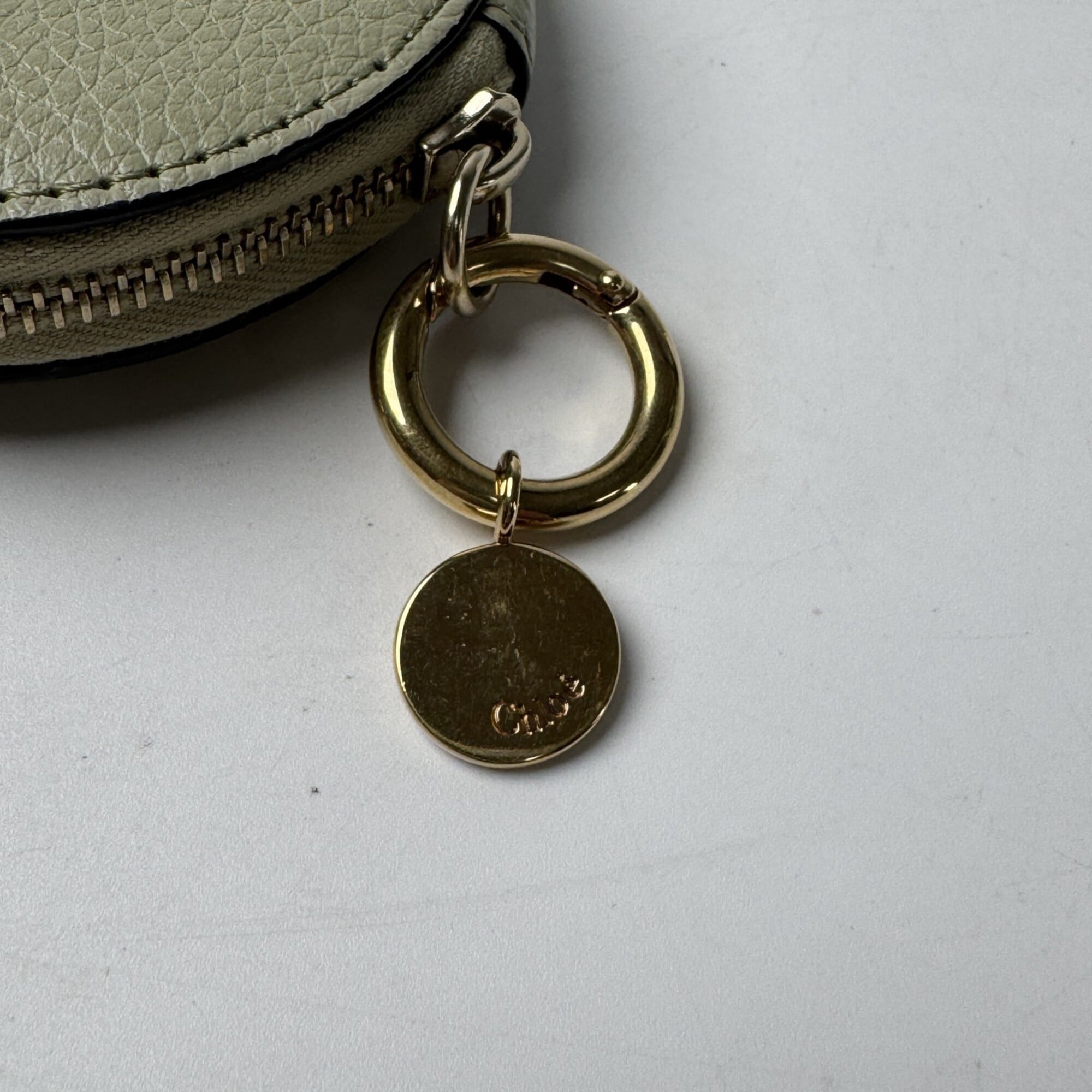 Chloé Green Leather Coin Purse/Coin Case (Pre-Owned)